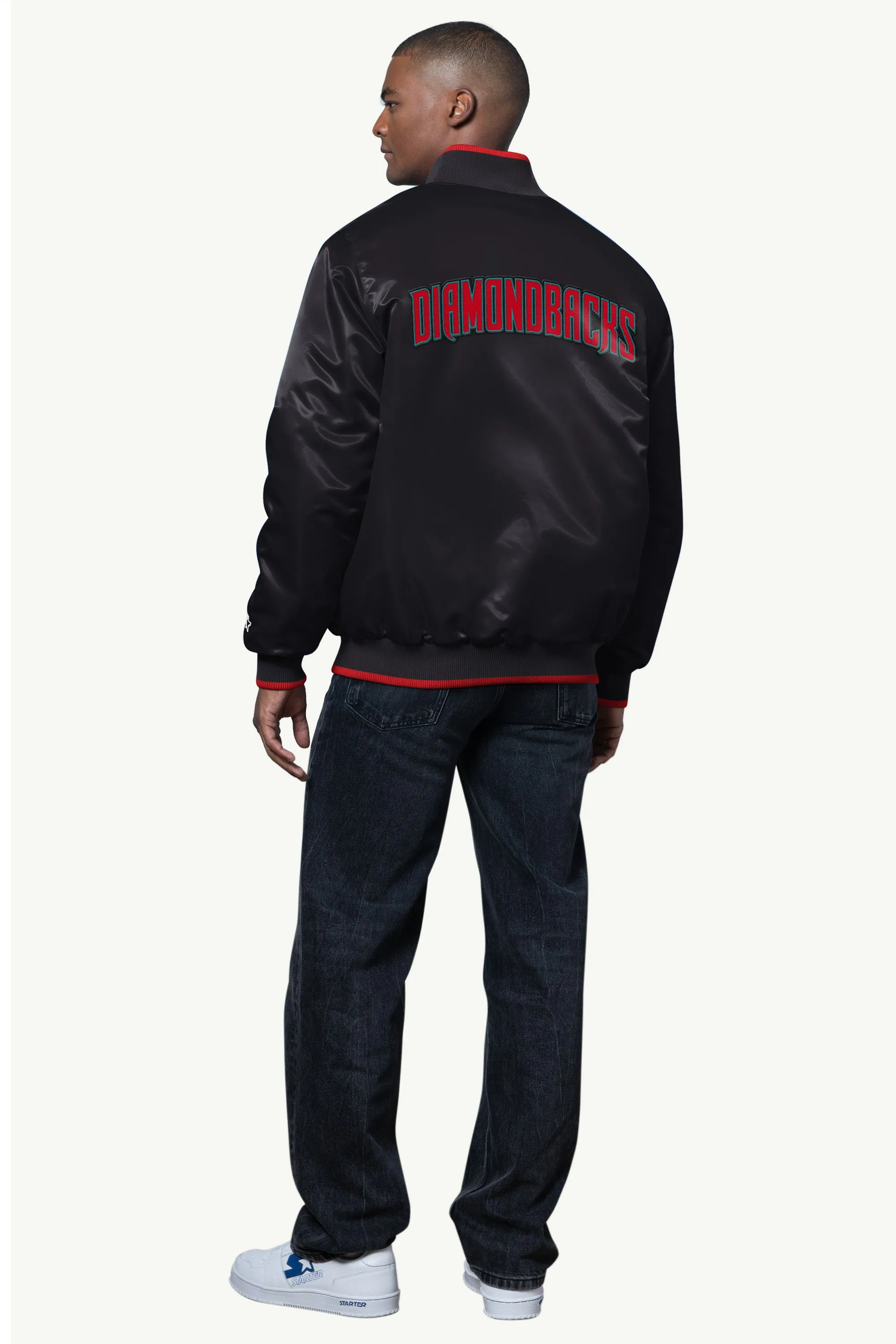 MENS ARIZONA DIAMONDBACKS AMBASSADOR SATIN VARSITY JACKET sold by Starter product image thumbnail 2