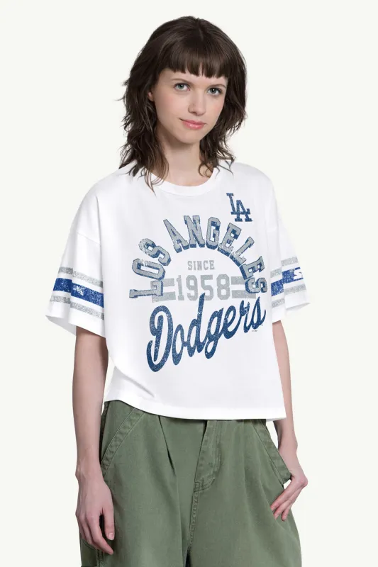 WOMENS LOS ANGELES DODGERS OFFENSE SHORT SLEEVE T SHIRT made by Starter