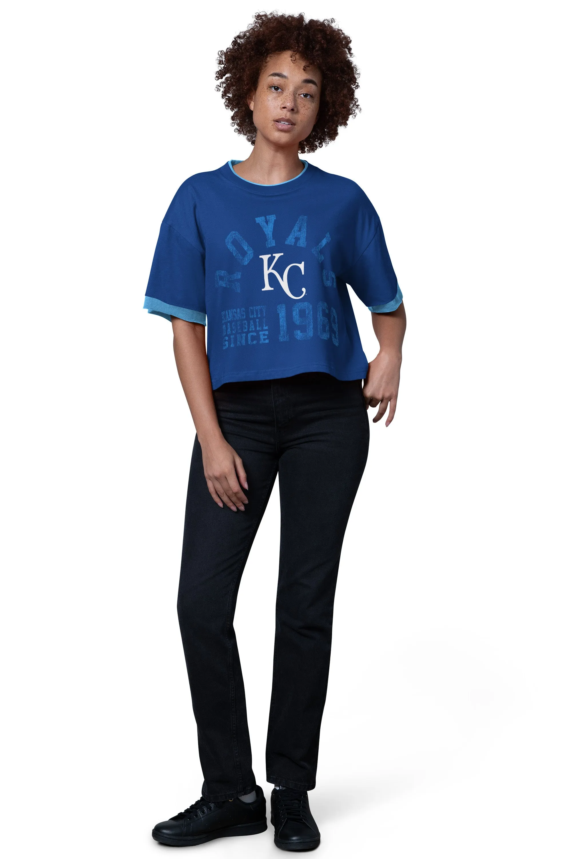 WOMENS KANSAS CITY ROYALS CROPPED T SHIRT sold by Starter product image thumbnail 3
