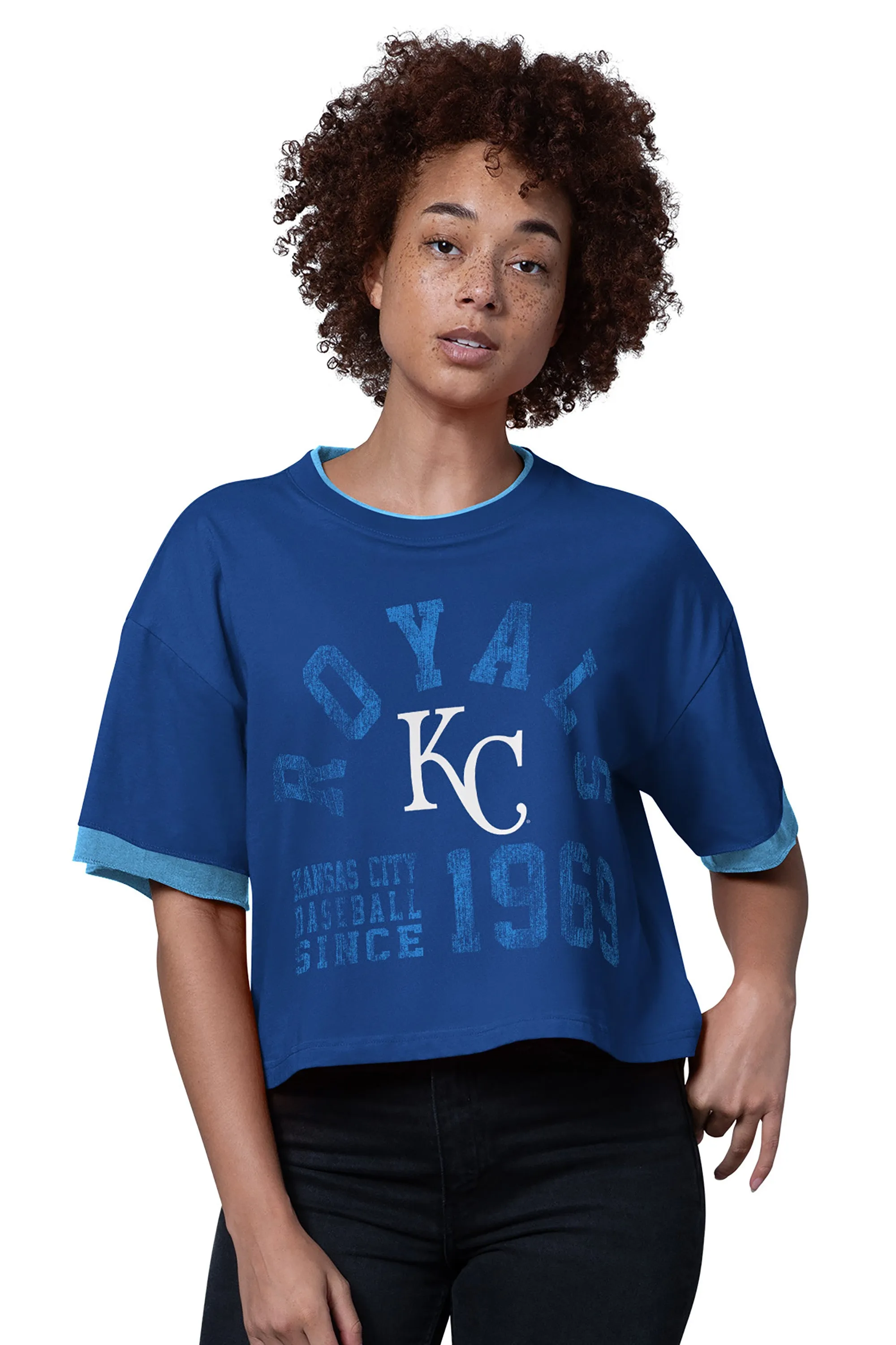 WOMENS KANSAS CITY ROYALS CROPPED T SHIRT sold by Starter
