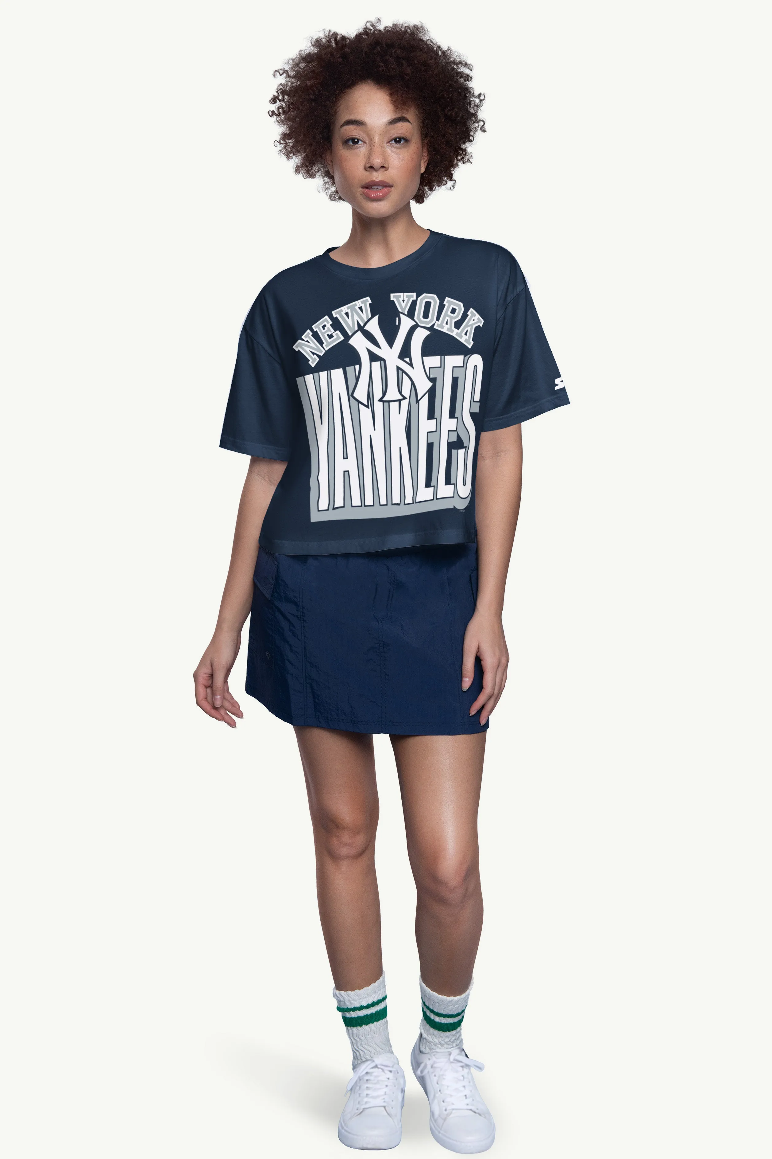 WOMENS NEW YORK YANKEES CROPPED T SHIRT sold by Starter product image thumbnail 3
