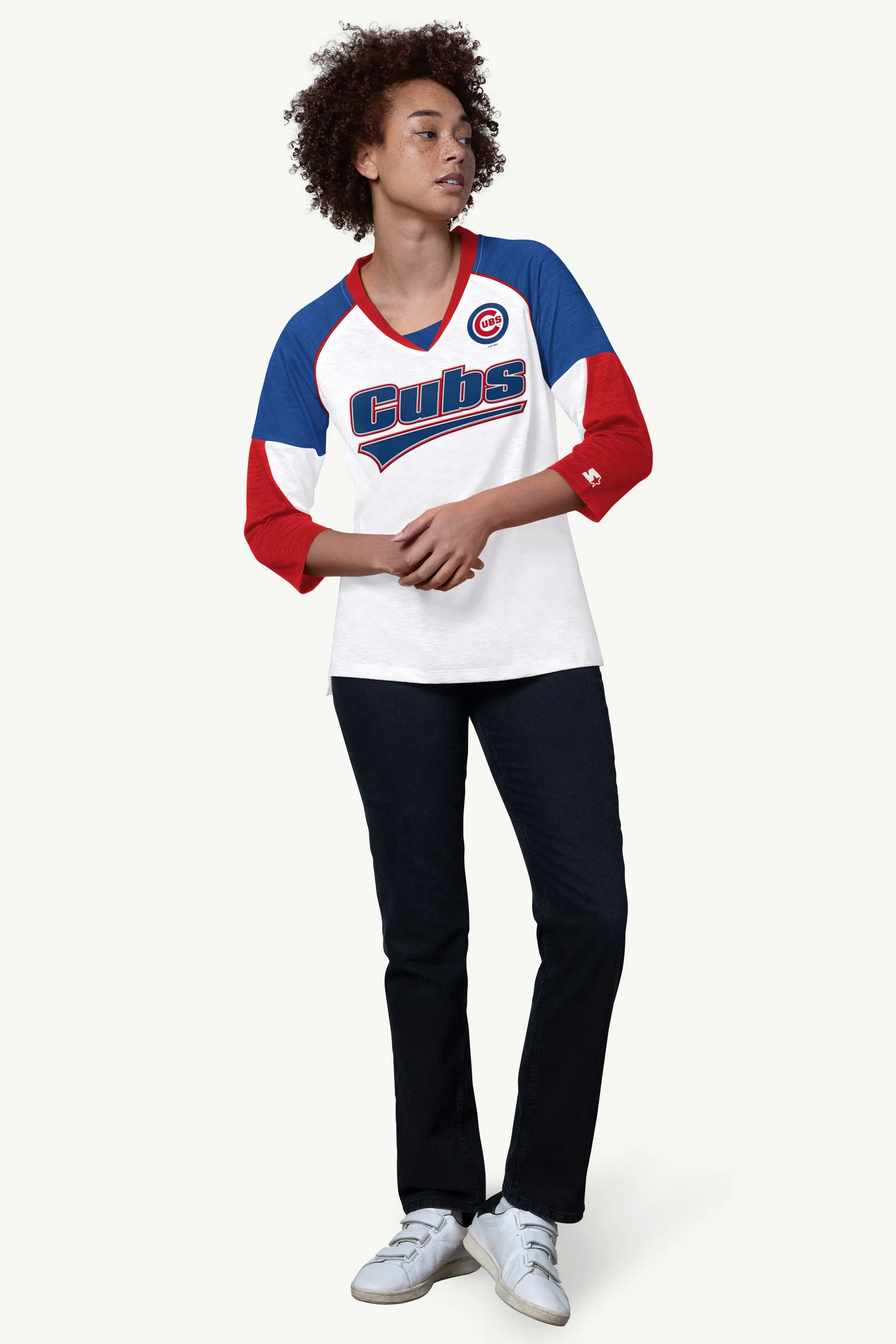 WOMENS CHICAGO CUBS RAGLAN SLEEVE TOP sold by Starter product image thumbnail 3