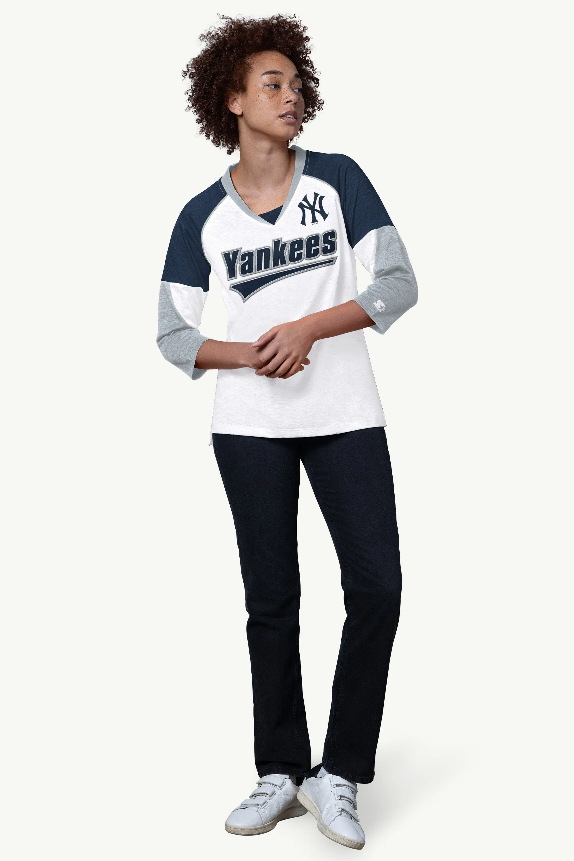 WOMENS NEW YORK YANKEES RAGLAN SLEEVE TOP sold by Starter product image thumbnail 3