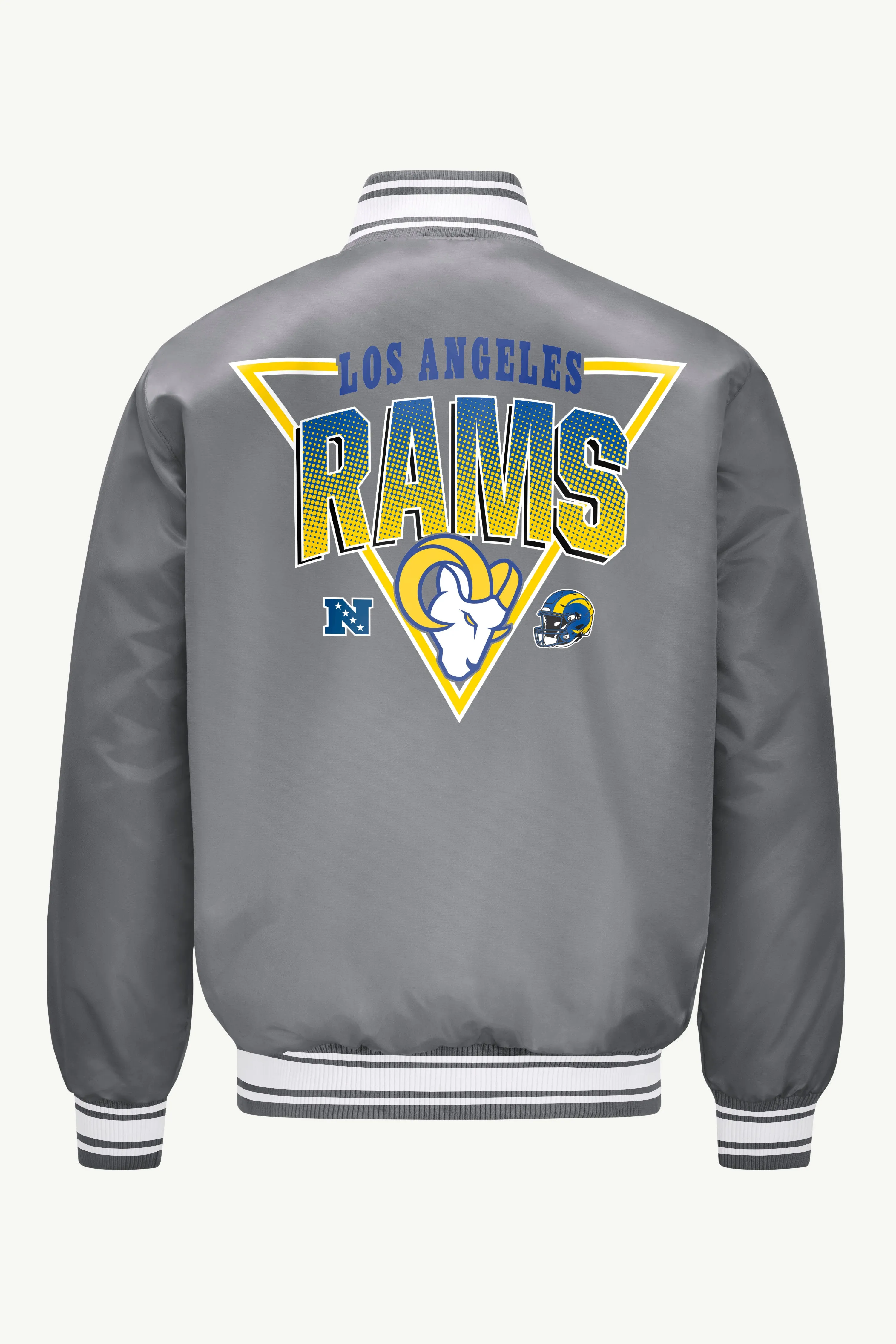 MENS LOS ANGELES RAMS TRIANGLE SATIN VARSITY JACKET sold by Starter product image thumbnail 2