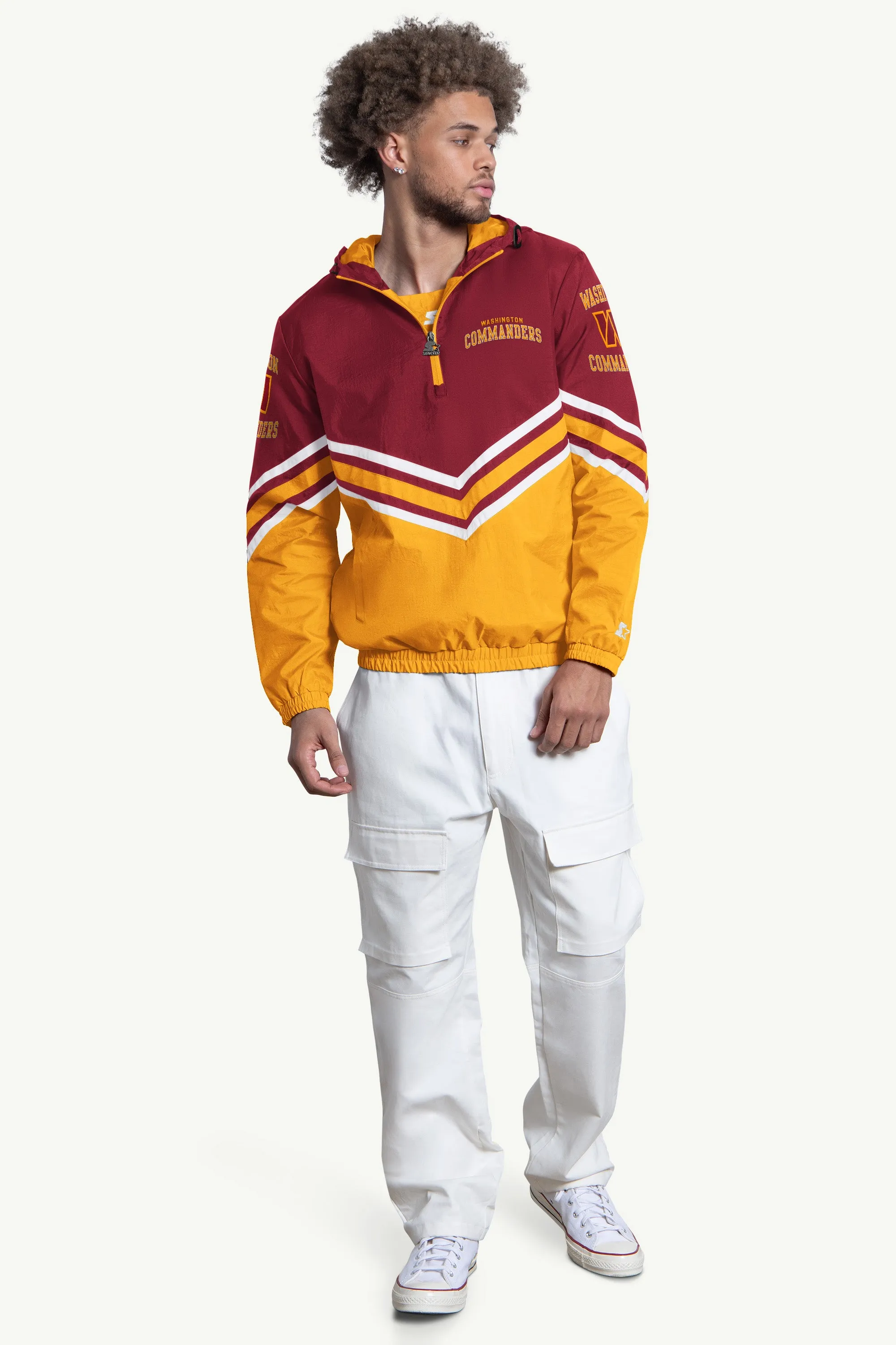 MENS WASHINGTON COMMANDERS FAIR PLAY HALF ZIP HOODED PULLOVER sold by Starter product image thumbnail 3