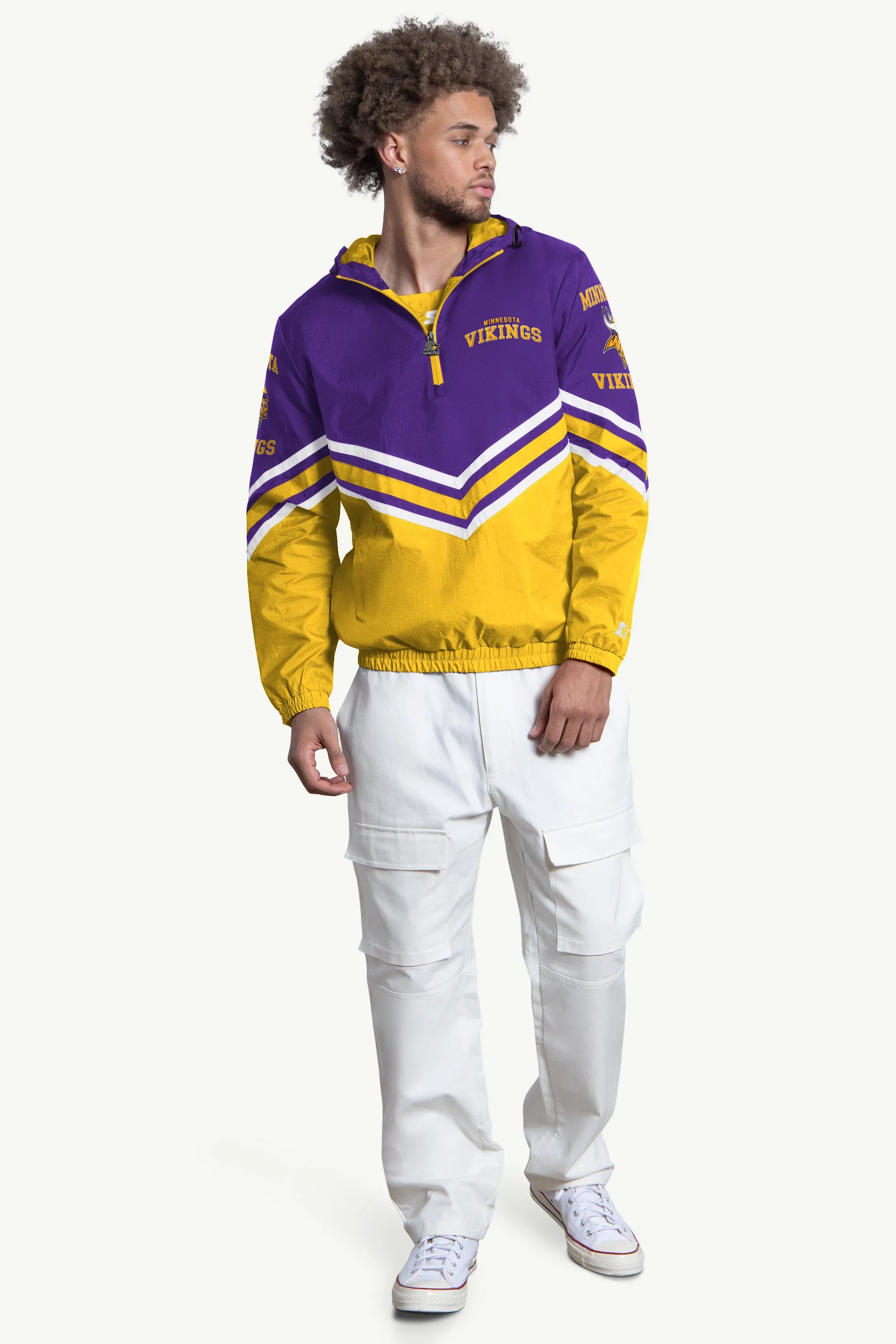 MENS MINNESOTA VIKINGS FAIR FAIR PLAY HALF ZIP HOODED PULLOVER sold by Starter product image thumbnail 3