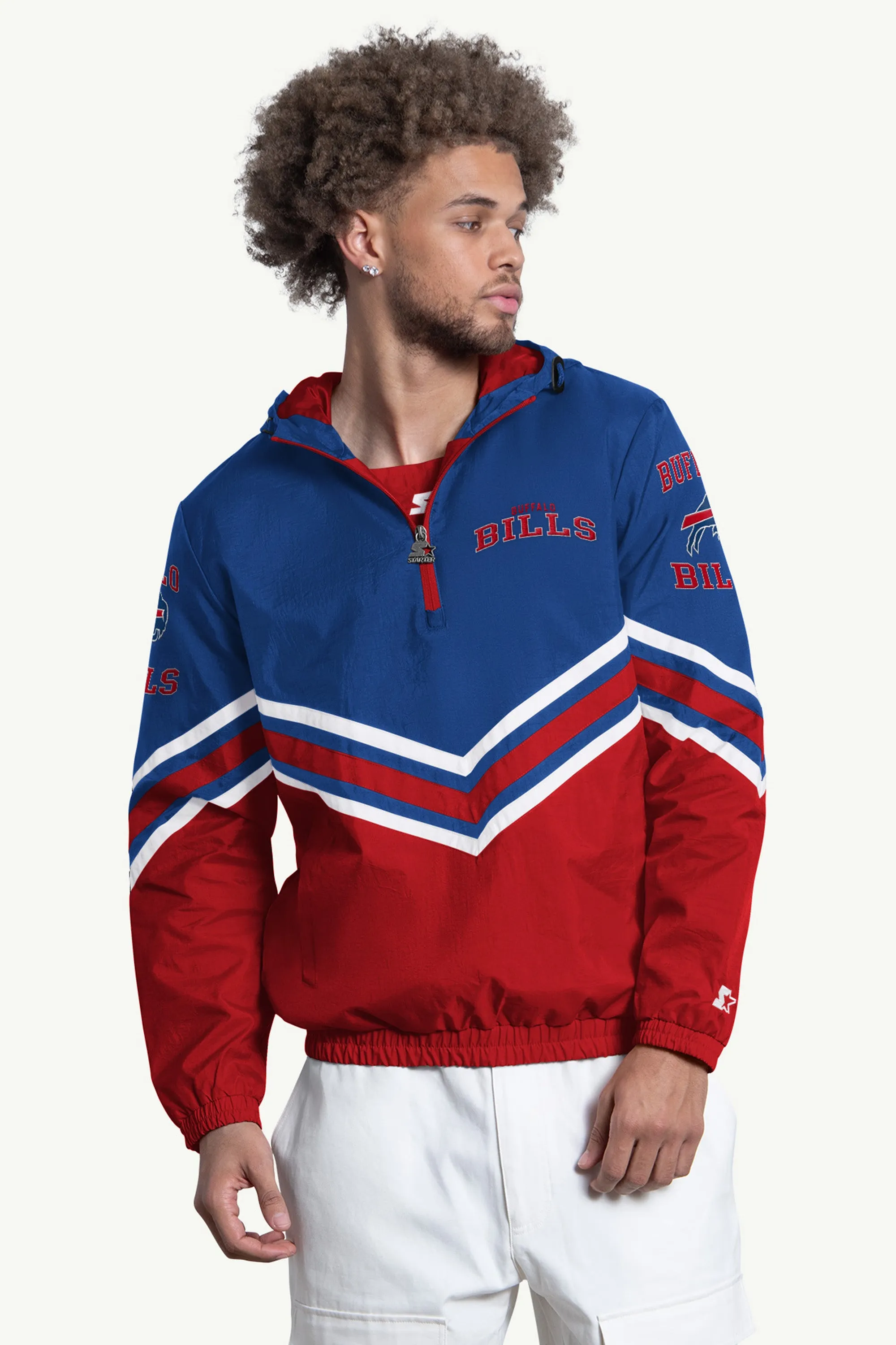 MENS BUFFALO BILLS FAIR FAIR PLAY HALF ZIP HOODED PULLOVER sold by Starter