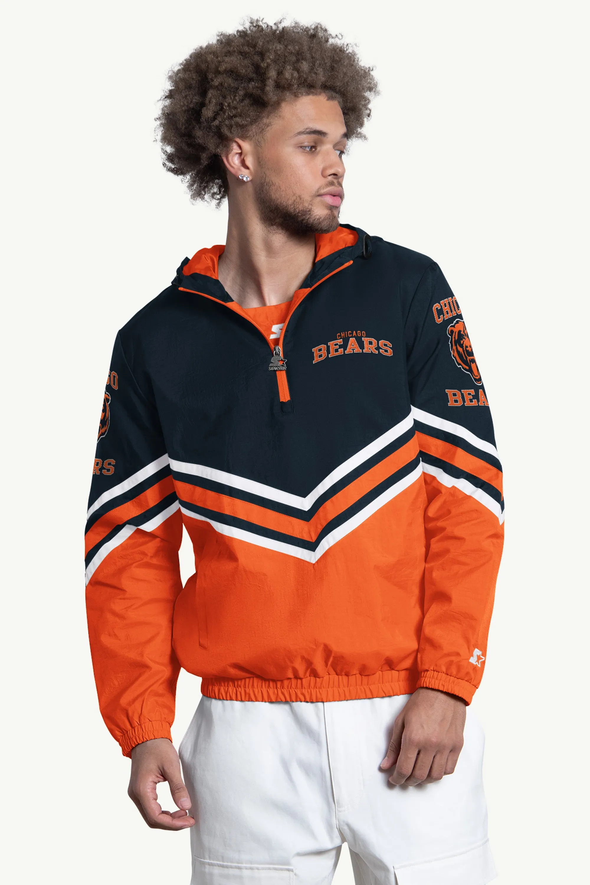 MENS CHICAGO BEARS FAIR PLAY HALF ZIP HOODED PULLOVER sold by Starter