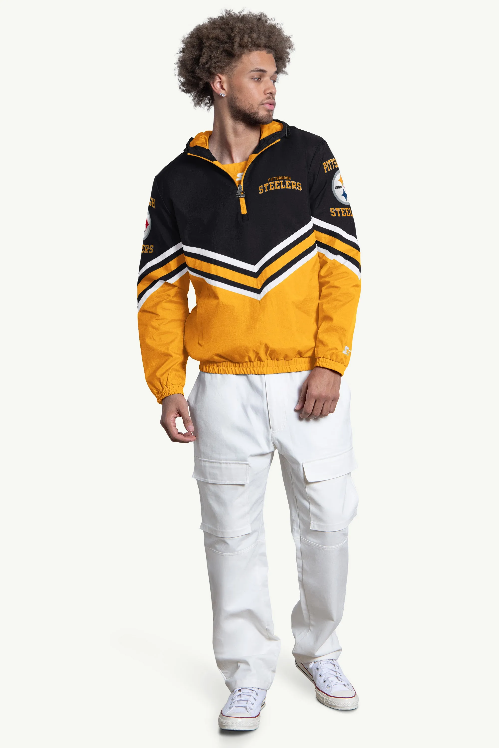 MENS PITTSBURGH STEELERS FAIR PLAY HALF ZIP HOODED PULLOVER sold by Starter product image thumbnail 3
