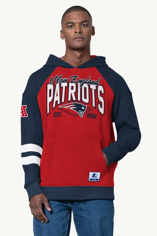 MENS NEW ENGLAND PATRIOTS INTERCEPTION COLORBLOCK HOODIE made by Starter