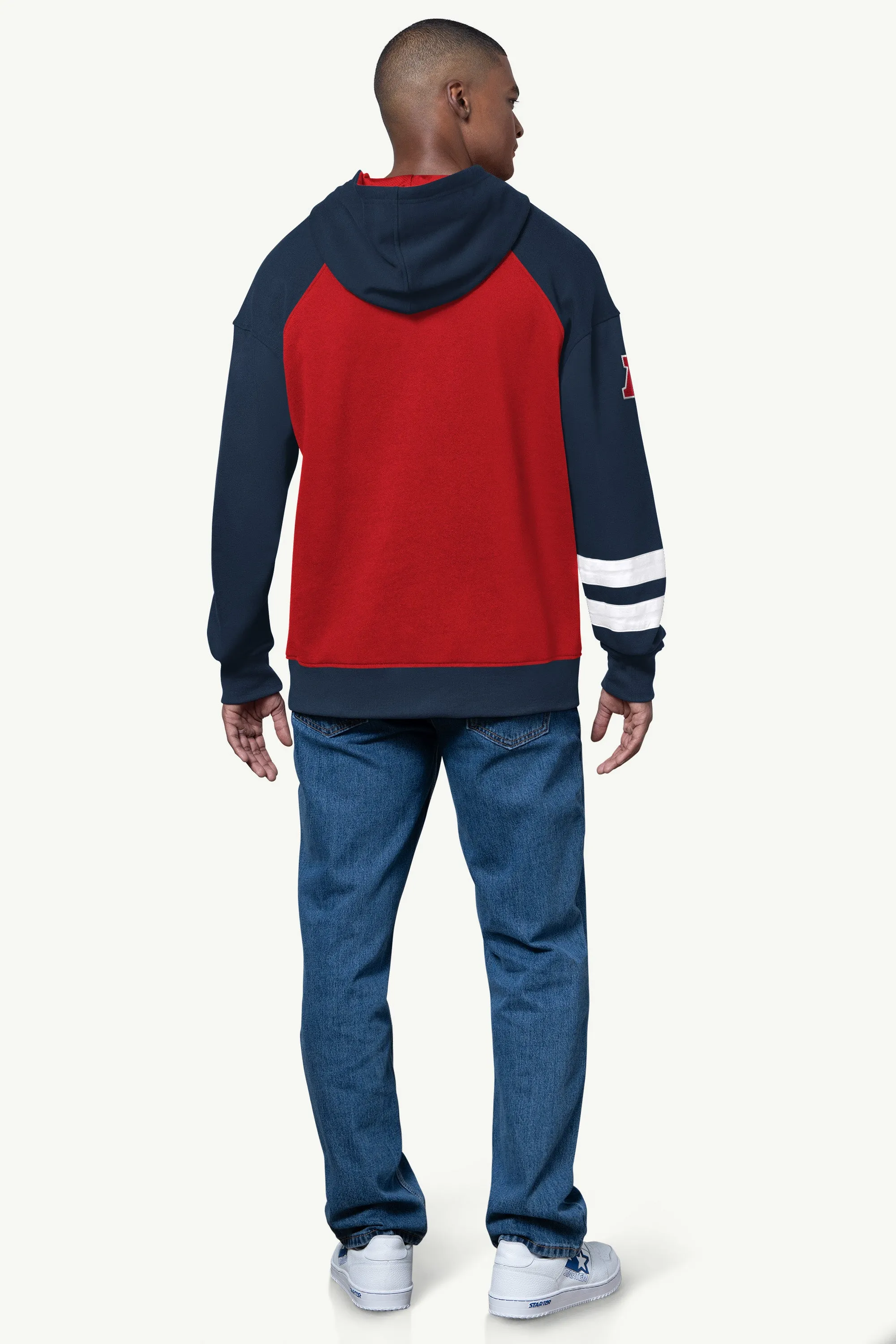 MENS NEW ENGLAND PATRIOTS INTERCEPTION COLORBLOCK HOODIE sold by Starter product image thumbnail 2