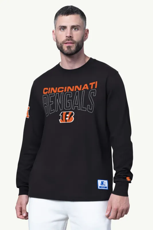 MENS CINCINNATI BENGALS LONG SLEEVE T SHIRT made by Starter