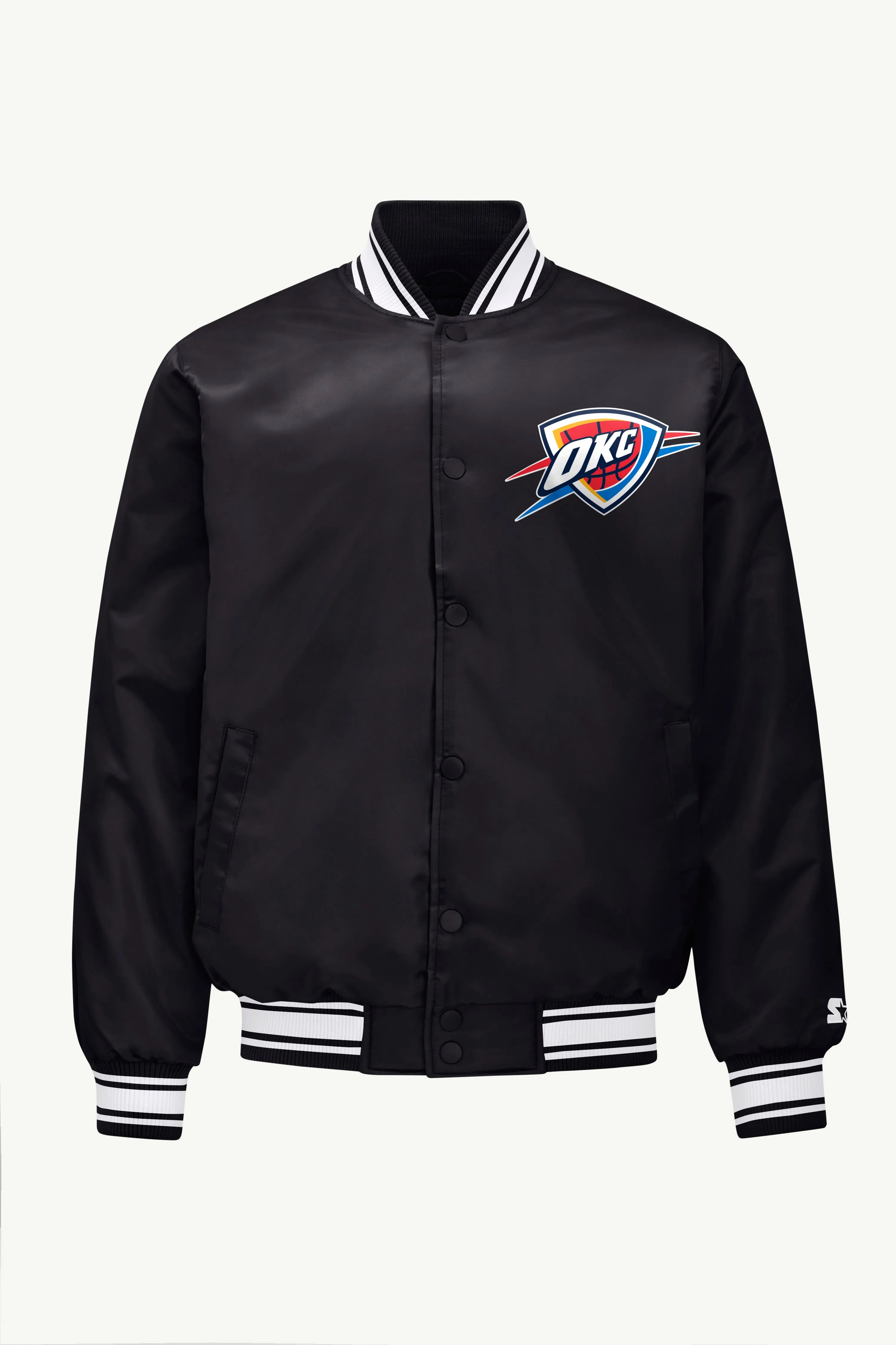 MENS OKLAHOMA CITY THUNDER TRIANGLE SATIN VARSITY JACKET sold by Starter