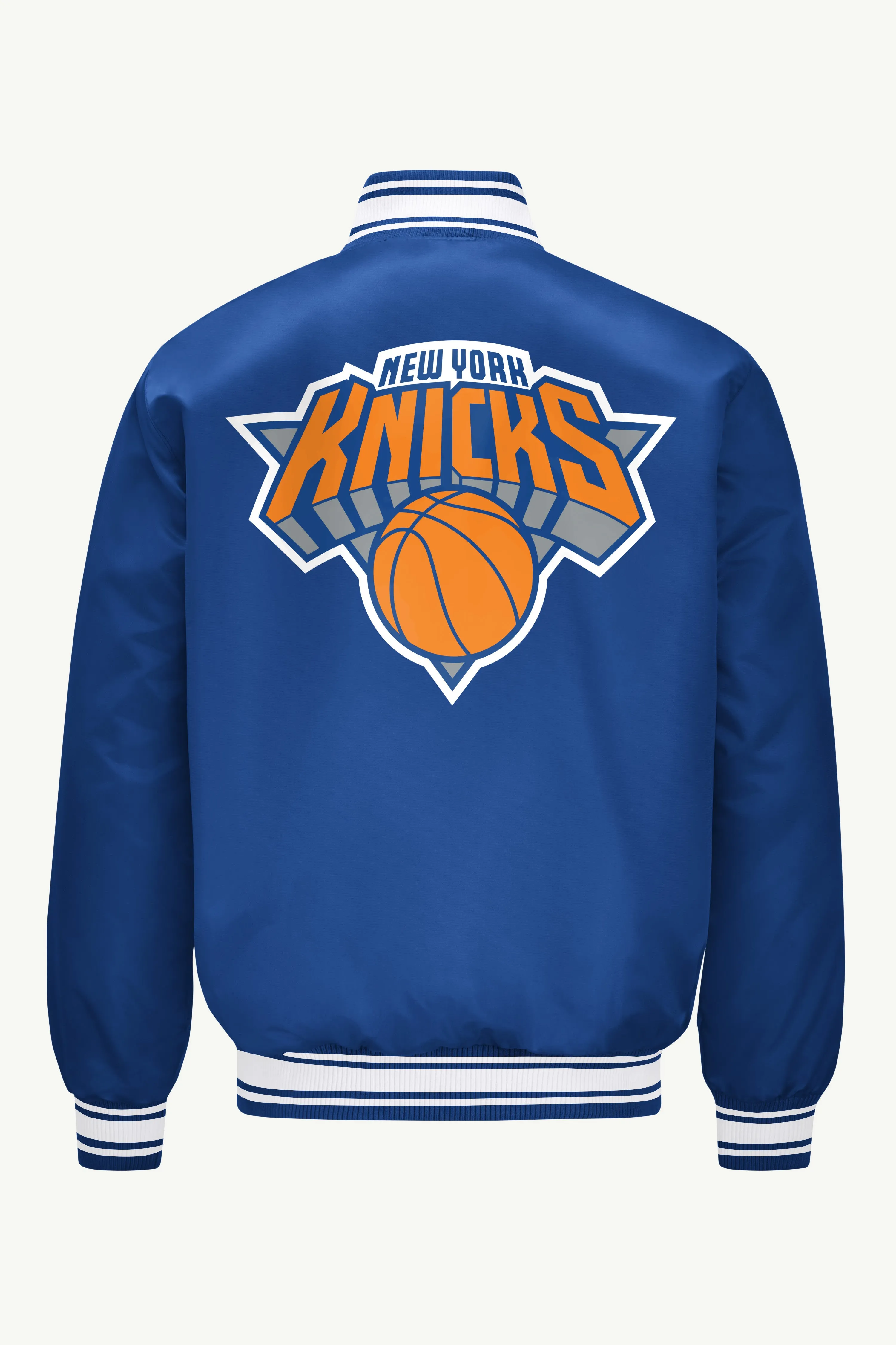 MENS NEW YORK KNICKS PRINTED GRAPHIC LOGO SATIN VARSITY JACKET sold by Starter product image thumbnail 2