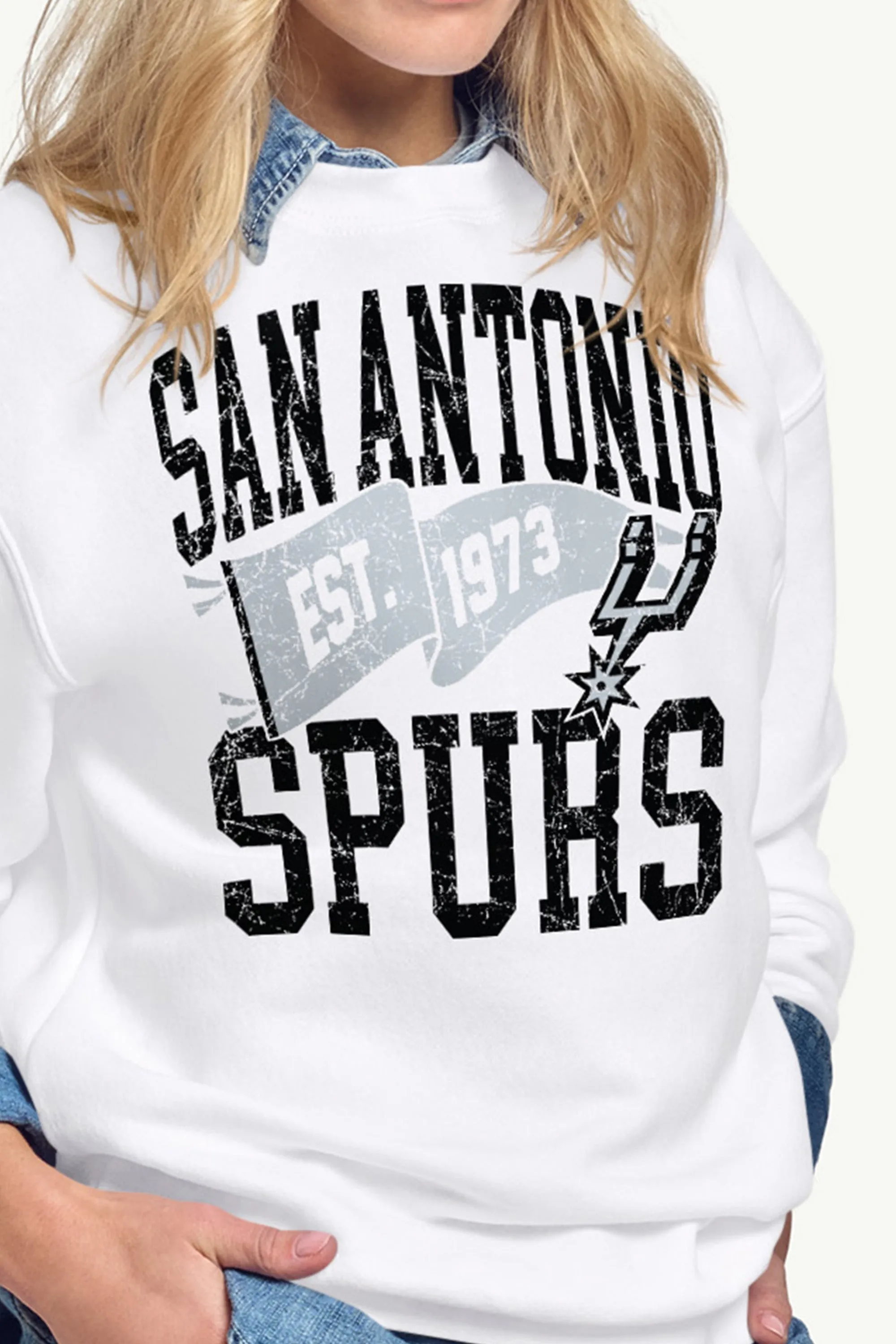 WOMENS SAN ANTONIO SPURS PENNANT SWEATSHIRT sold by Starter product image thumbnail 2
