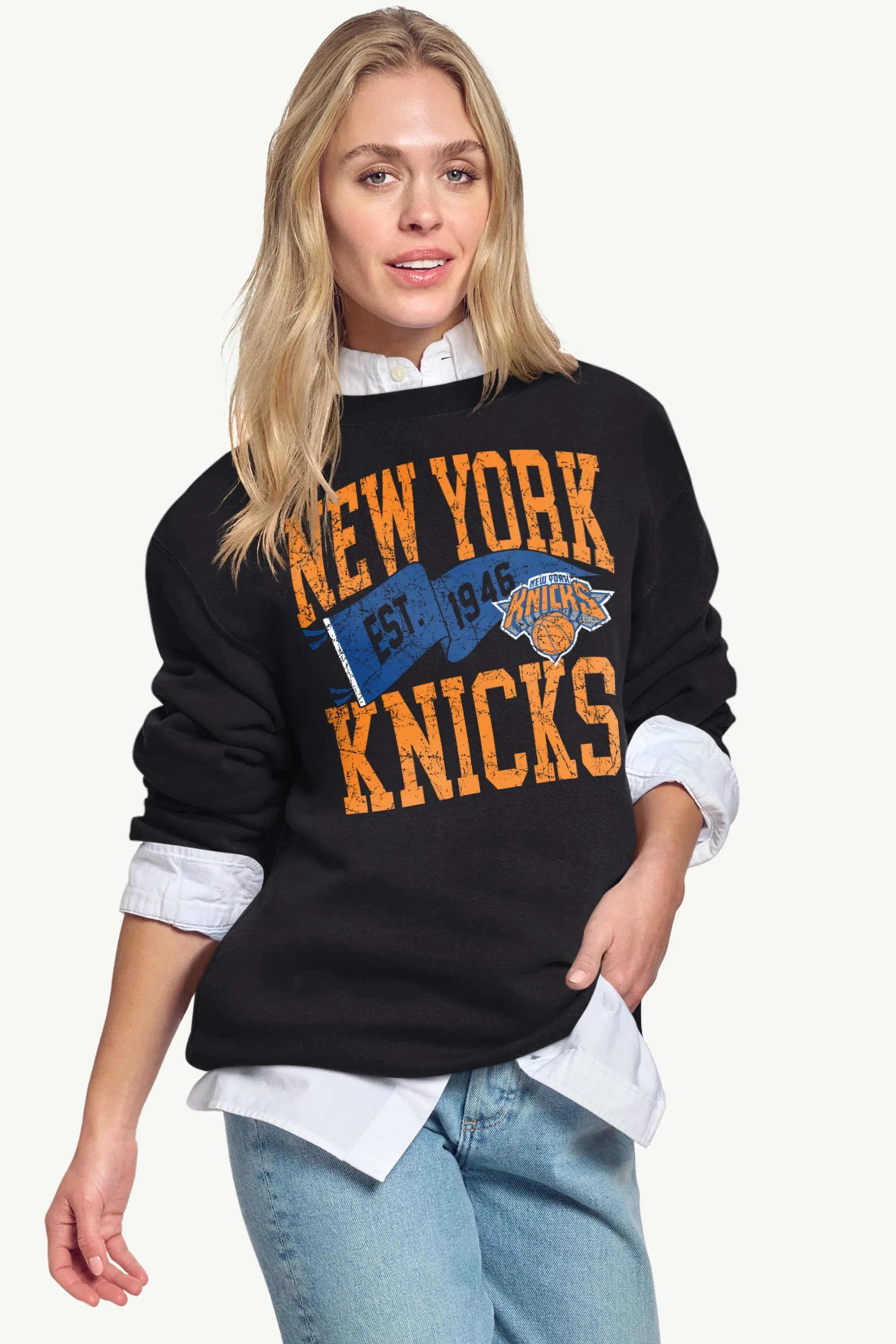 WOMENS NEW YORK KNICKS PENNANT SWEATSHIRT sold by Starter