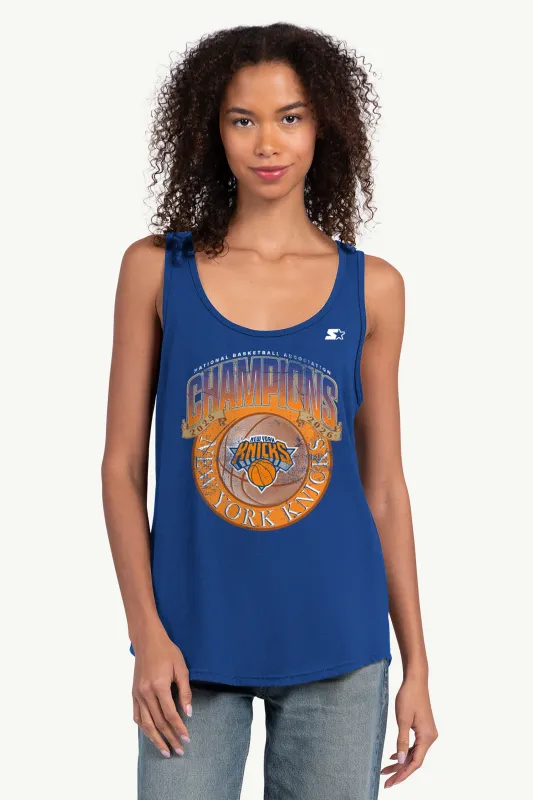 WOMENS NEW YORK KNICKS NBA CHAMPIONS TANK made by Starter