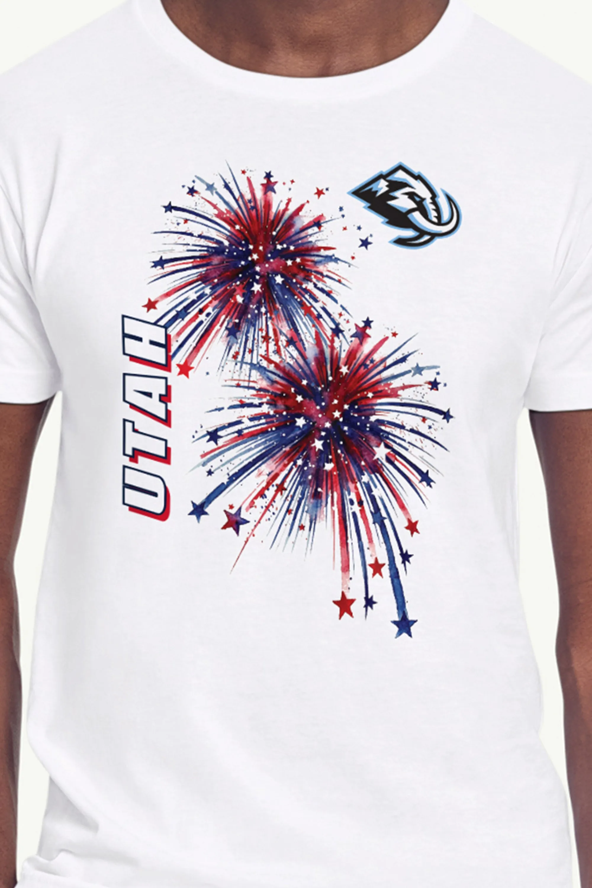 MENS UTAH MAMMOTH AMERICAN SPARKS SHORT SLEEVE T SHIRT sold by Starter product image thumbnail 2