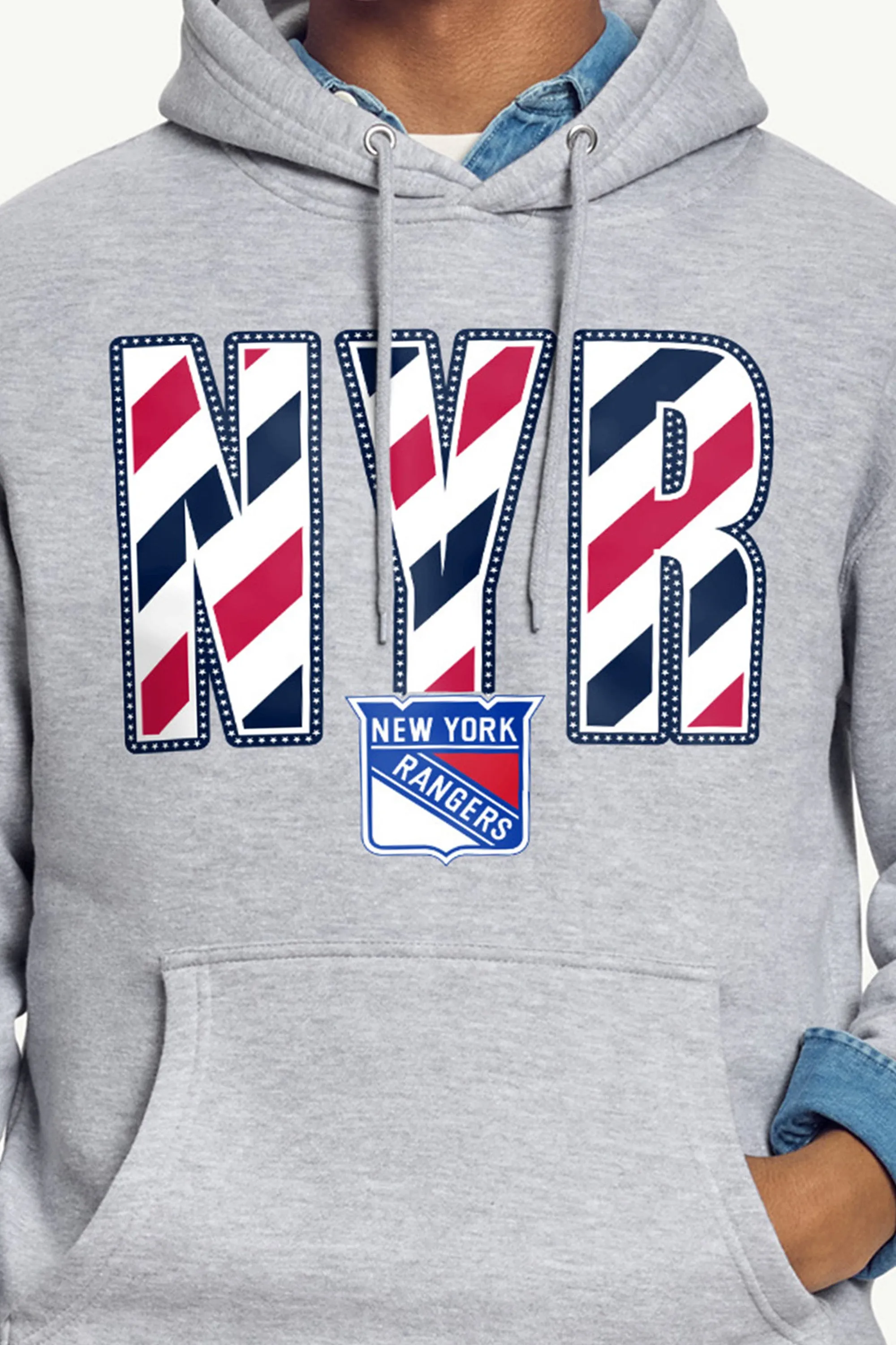 MENS NEW YORK RANGERS STARS AND STRIPES HOODIE sold by Starter product image thumbnail 2