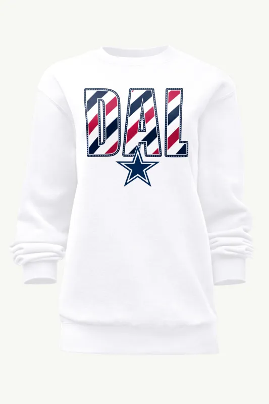 WOMENS DALLAS COWBOYS STARS AND STRIPES SWEATSHIRT made by Starter