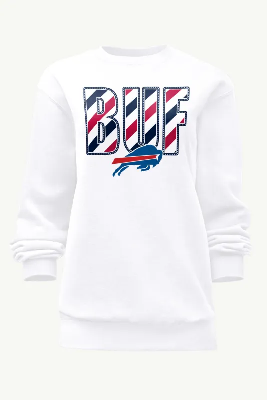 WOMENS BUFFALO BILLS STARS AND STRIPES SWEATSHIRT made by Starter