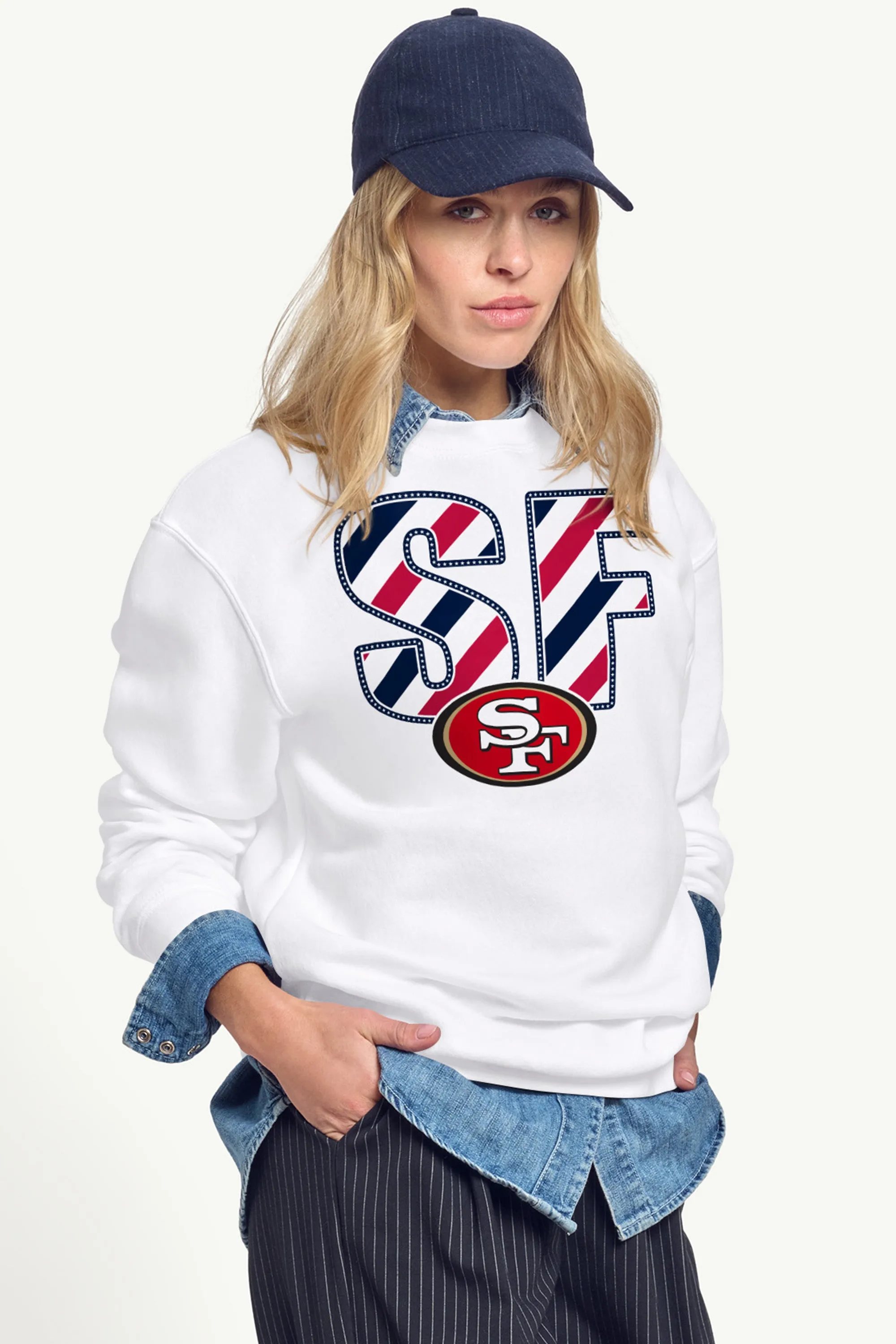 WOMENS SAN FRANCISCO 49ERS STARS AND STRIPES SWEATSHIRT sold by Starter product image thumbnail 4
