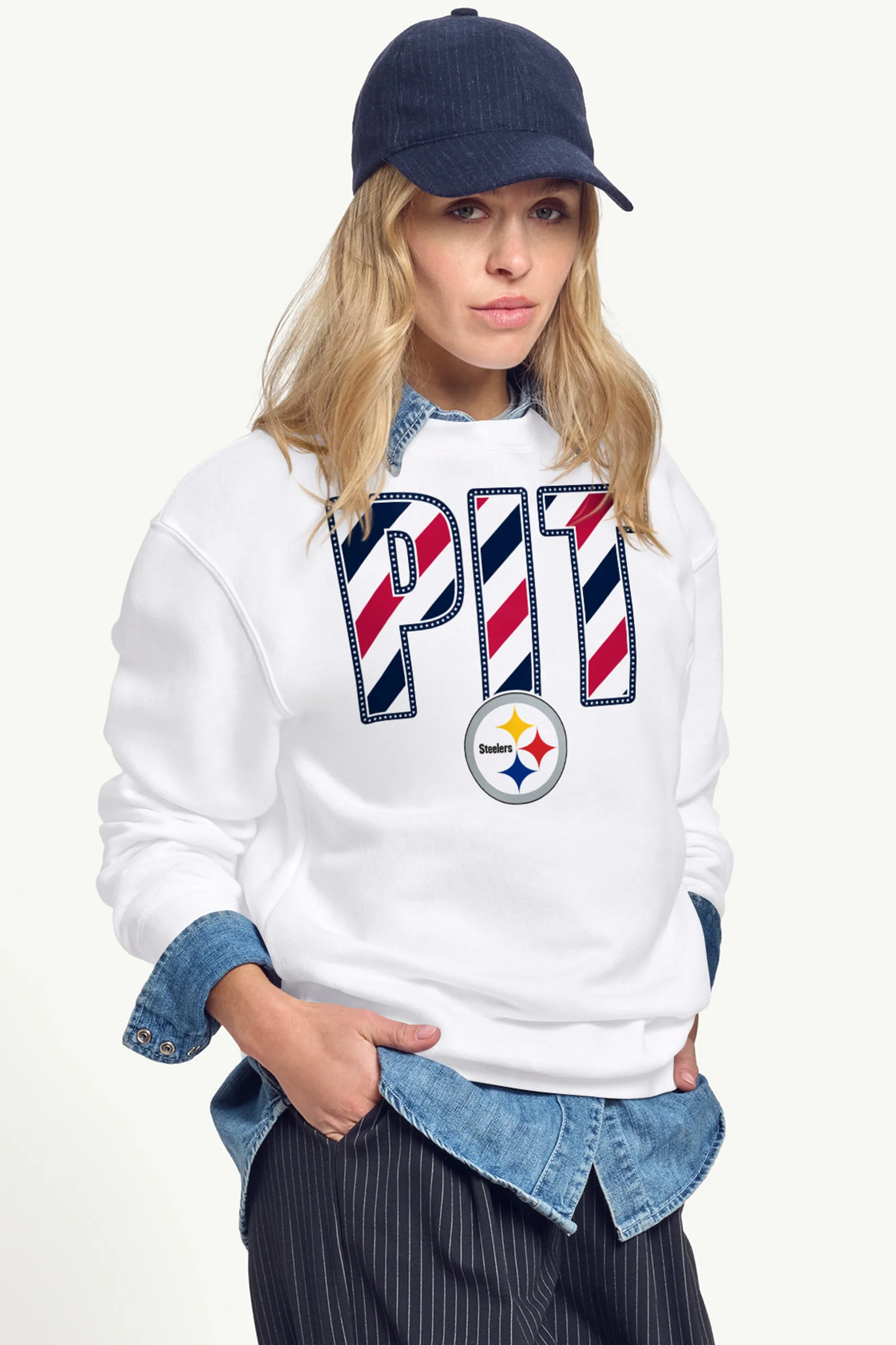 WOMENS PITTSBURGH STEELERS STARS AND STRIPES SWEATSHIRT sold by Starter product image thumbnail 4