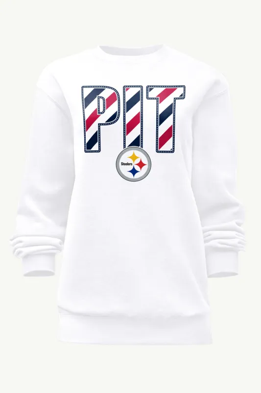 WOMENS PITTSBURGH STEELERS STARS AND STRIPES SWEATSHIRT made by Starter