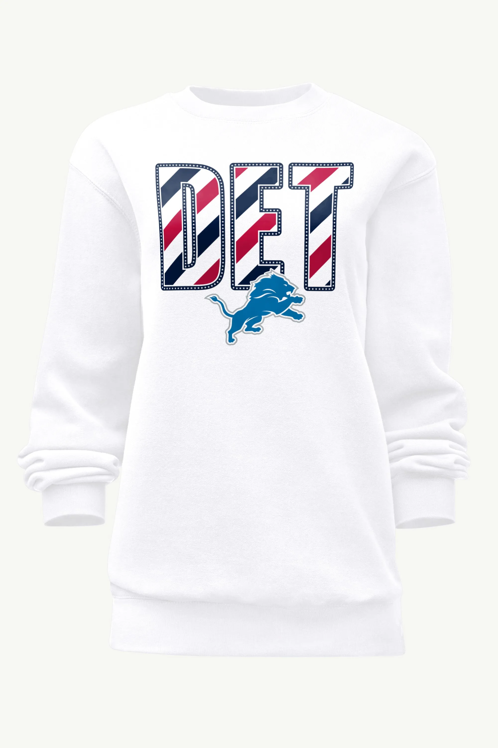 WOMENS DETROIT LIONS STARS AND STRIPES SWEATSHIRT sold by Starter