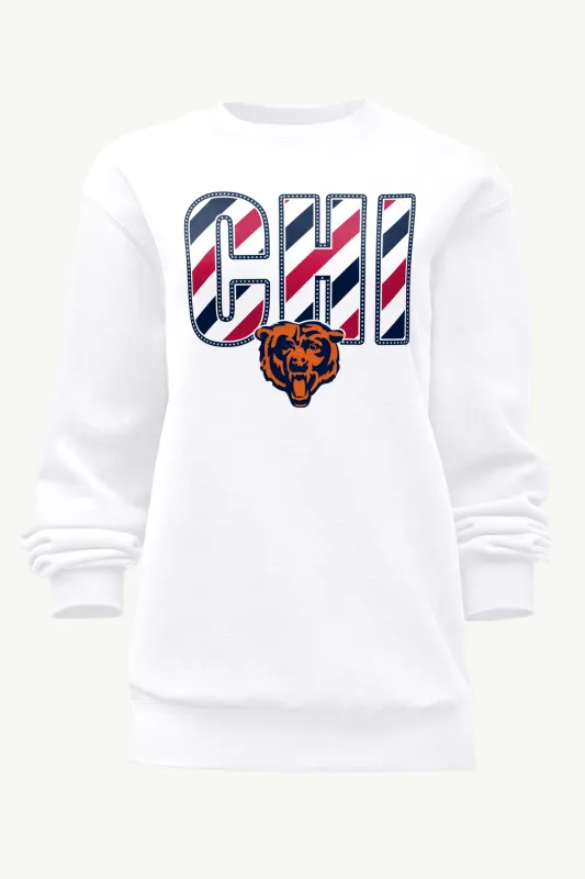 WOMENS CHICAGO BEARS STARS AND STRIPES SWEATSHIRT made by Starter