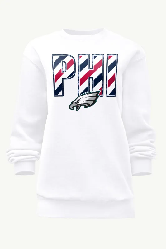 WOMENS PHILADELPHIA EAGLES STARS AND STRIPES SWEATSHIRT made by Starter