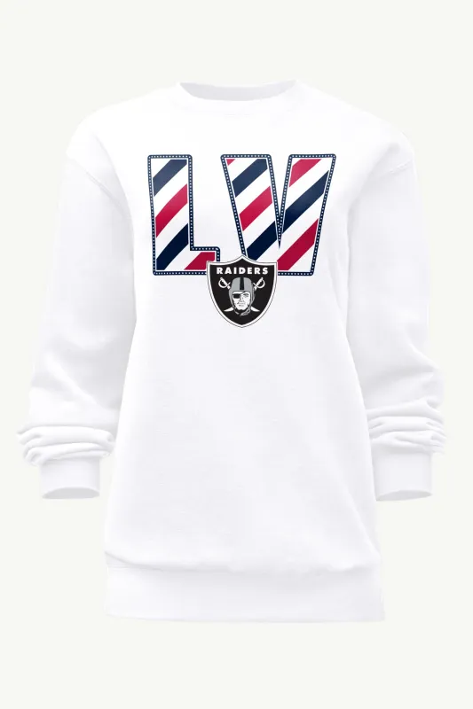 WOMENS LAS VEGAS RAIDERS STARS AND STRIPES SWEATSHIRT made by Starter