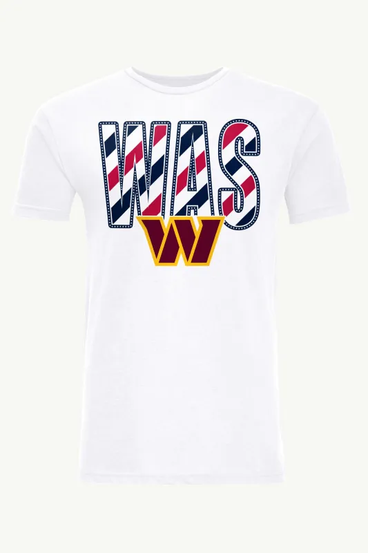 MENS WASHINGTON COMMANDERS STARS AND STRIPES T SHIRT made by Starter