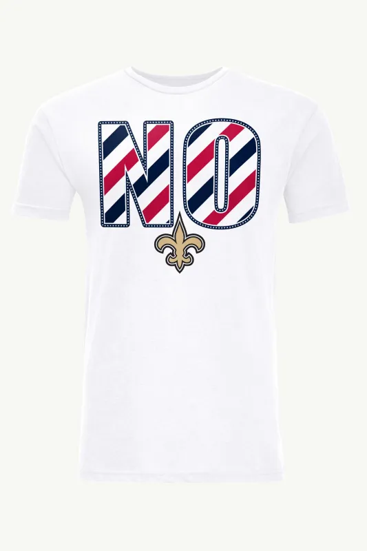 MENS NEW ORLEANS SAINTS STARS AND STRIPES T SHIRT made by Starter