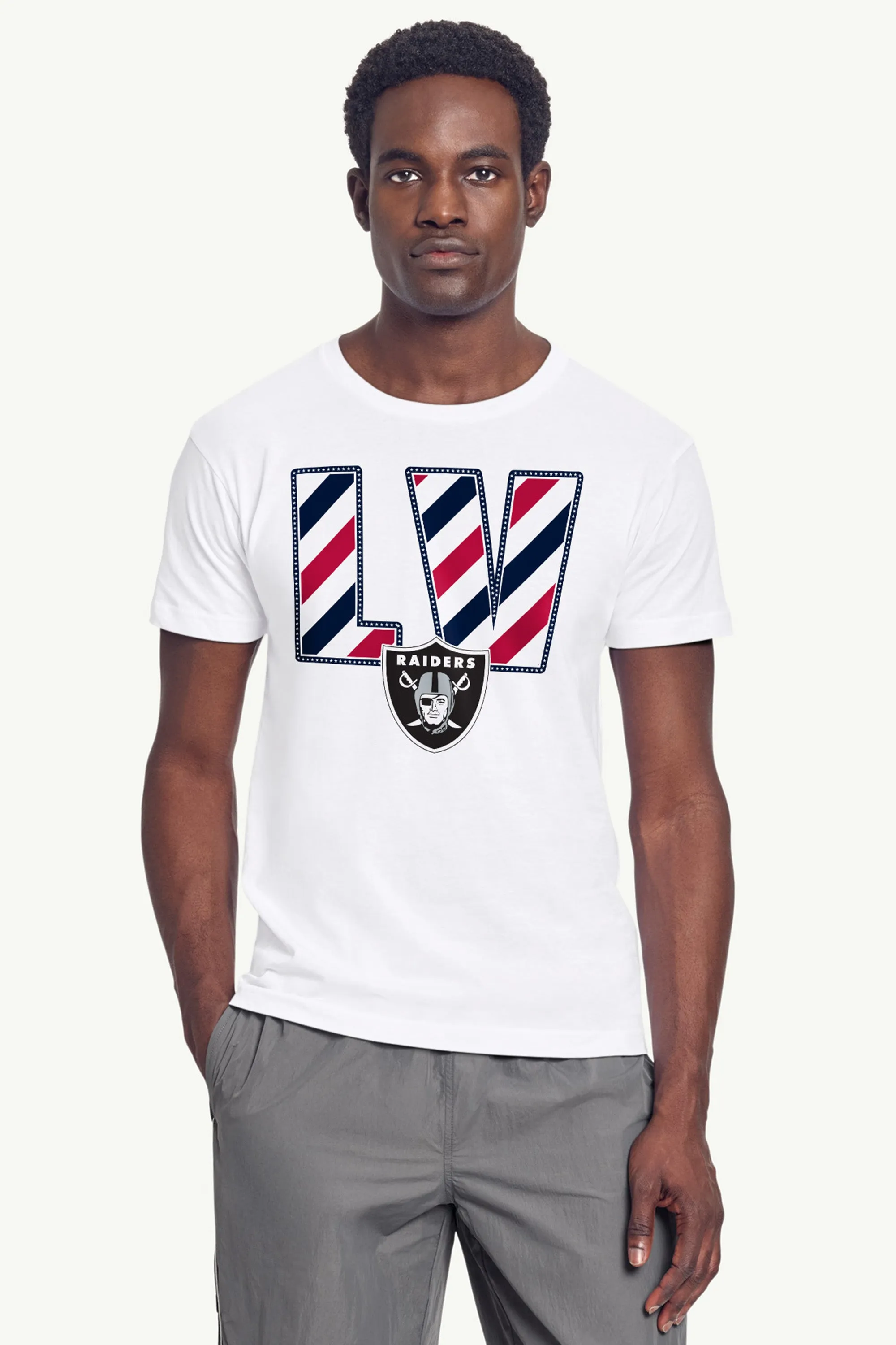 MENS LAS VEGAS RAIDERS STARS AND STRIPES T SHIRT sold by Starter product image thumbnail 4