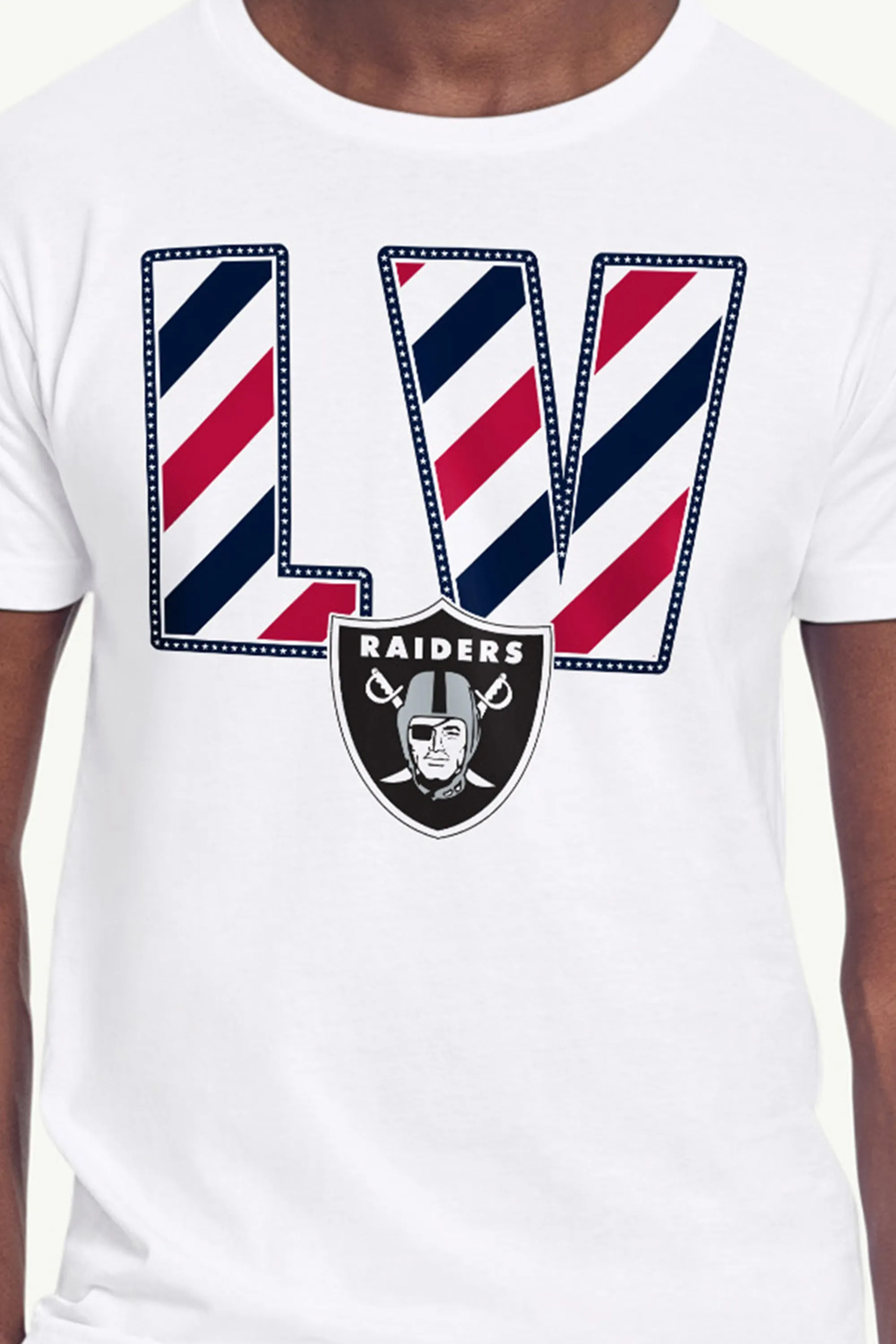 MENS LAS VEGAS RAIDERS STARS AND STRIPES T SHIRT sold by Starter product image thumbnail 2