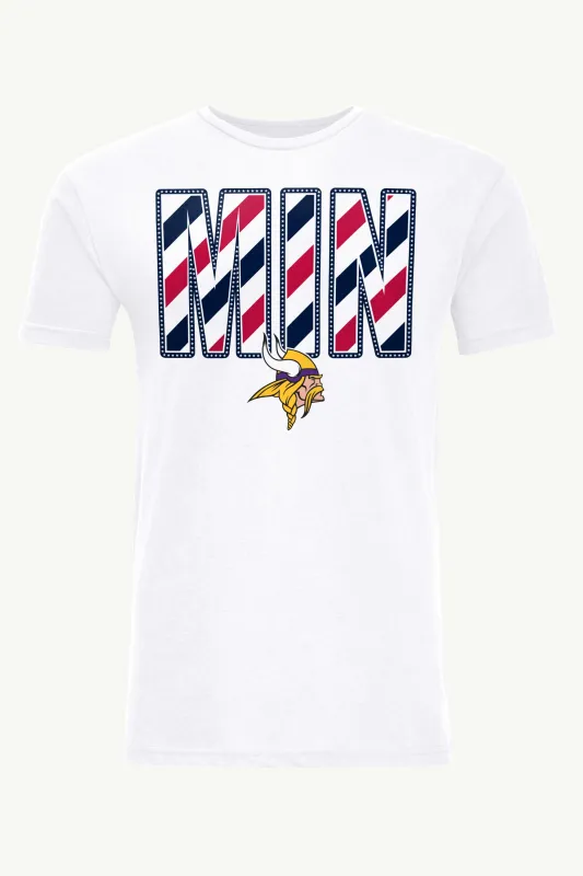 MENS MINNESOTA VIKINGS STARS AND STRIPES T SHIRT made by Starter