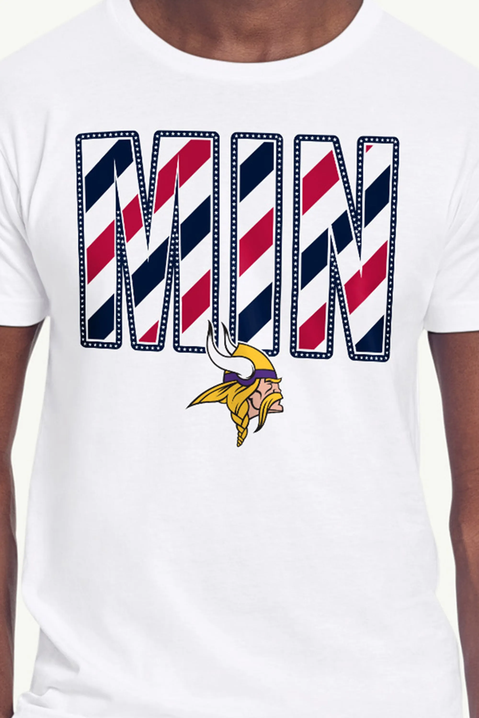 MENS MINNESOTA VIKINGS STARS AND STRIPES T SHIRT sold by Starter product image thumbnail 2