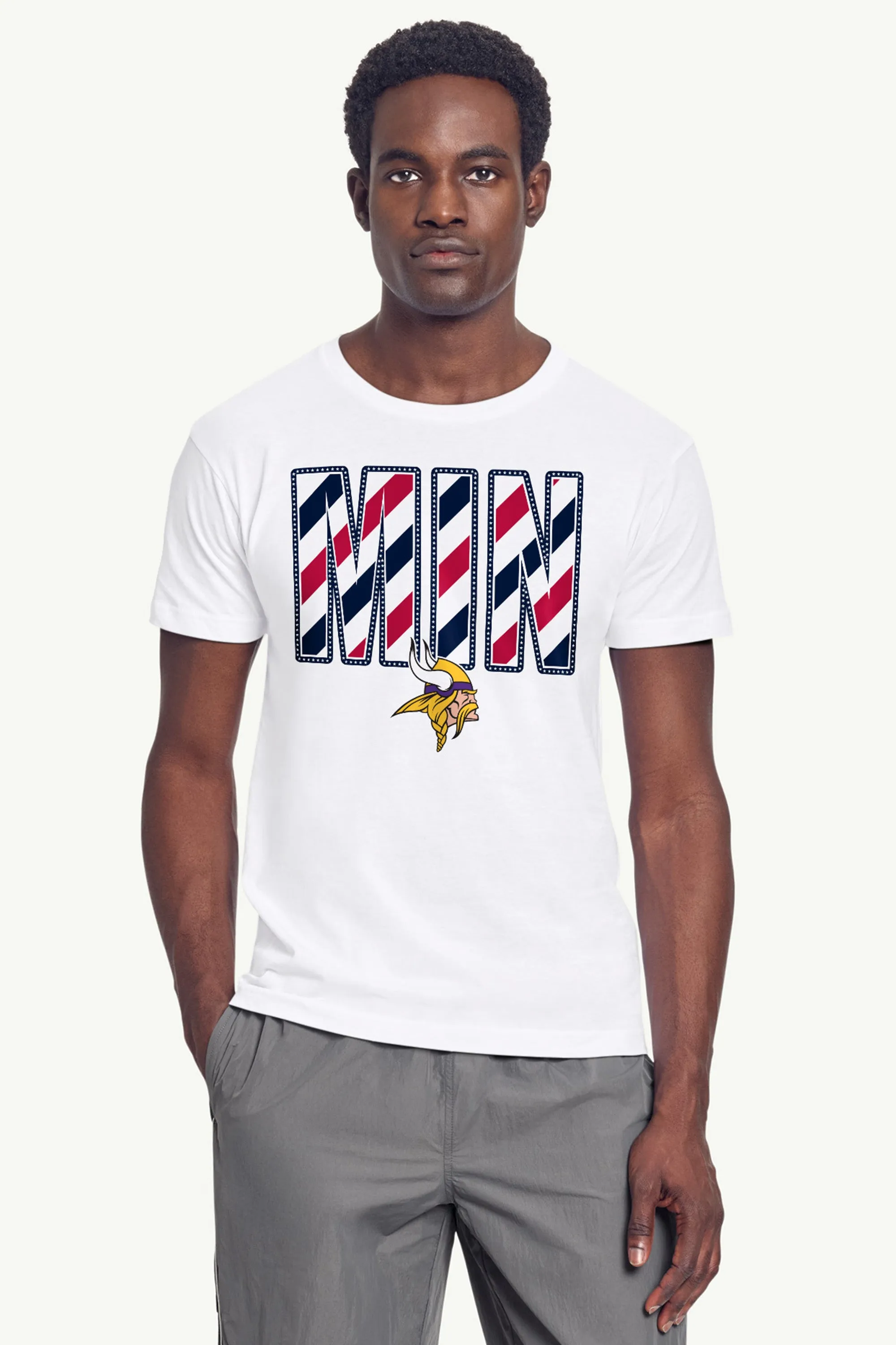 MENS MINNESOTA VIKINGS STARS AND STRIPES T SHIRT sold by Starter product image thumbnail 4