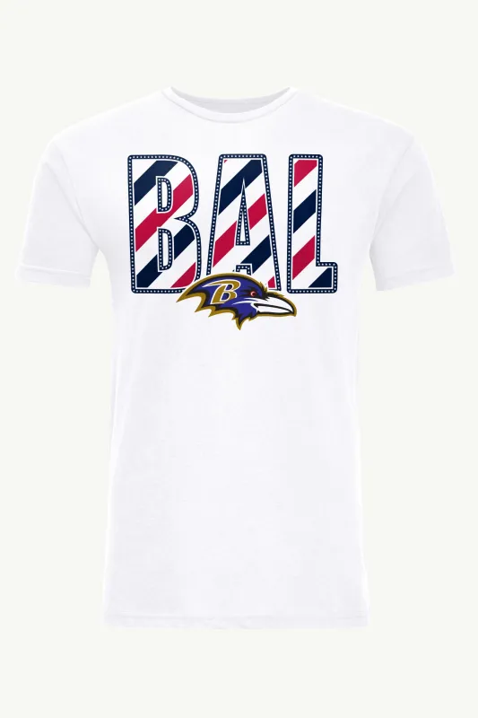 MENS BALTIMORE RAVENS STARS AND STRIPES T SHIRT made by Starter