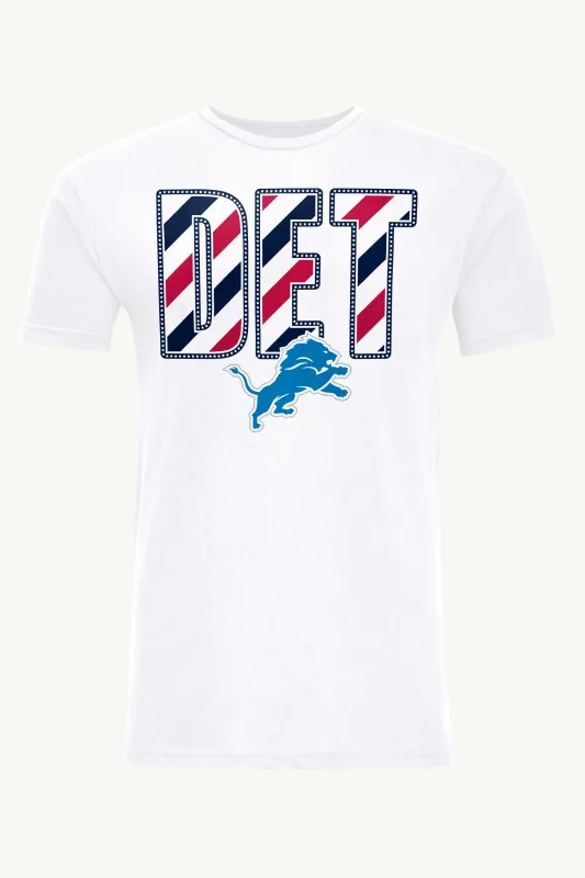 MENS DETROIT LIONS STARS AND STRIPES T SHIRT made by Starter