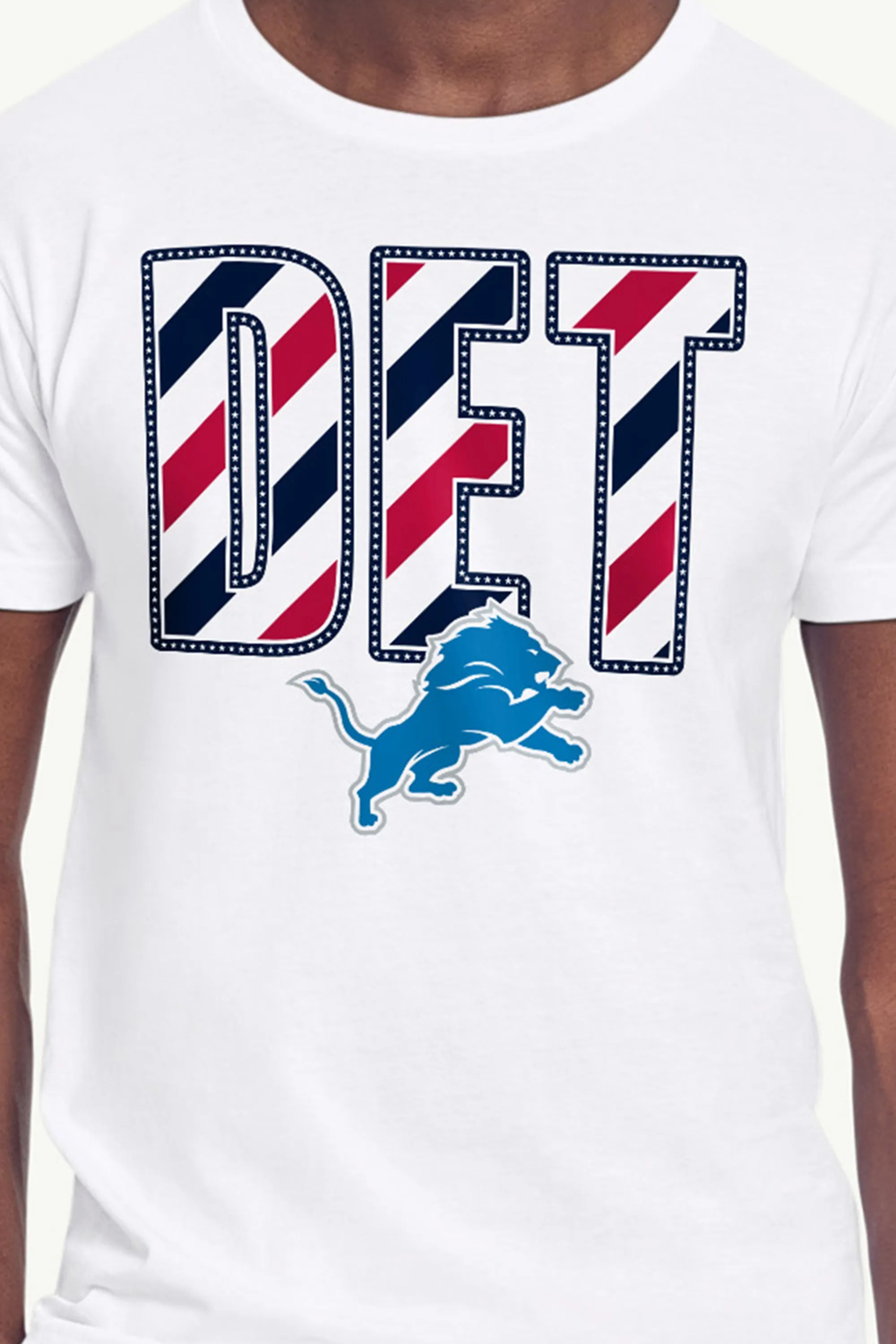 MENS DETROIT LIONS STARS AND STRIPES T SHIRT sold by Starter product image thumbnail 2