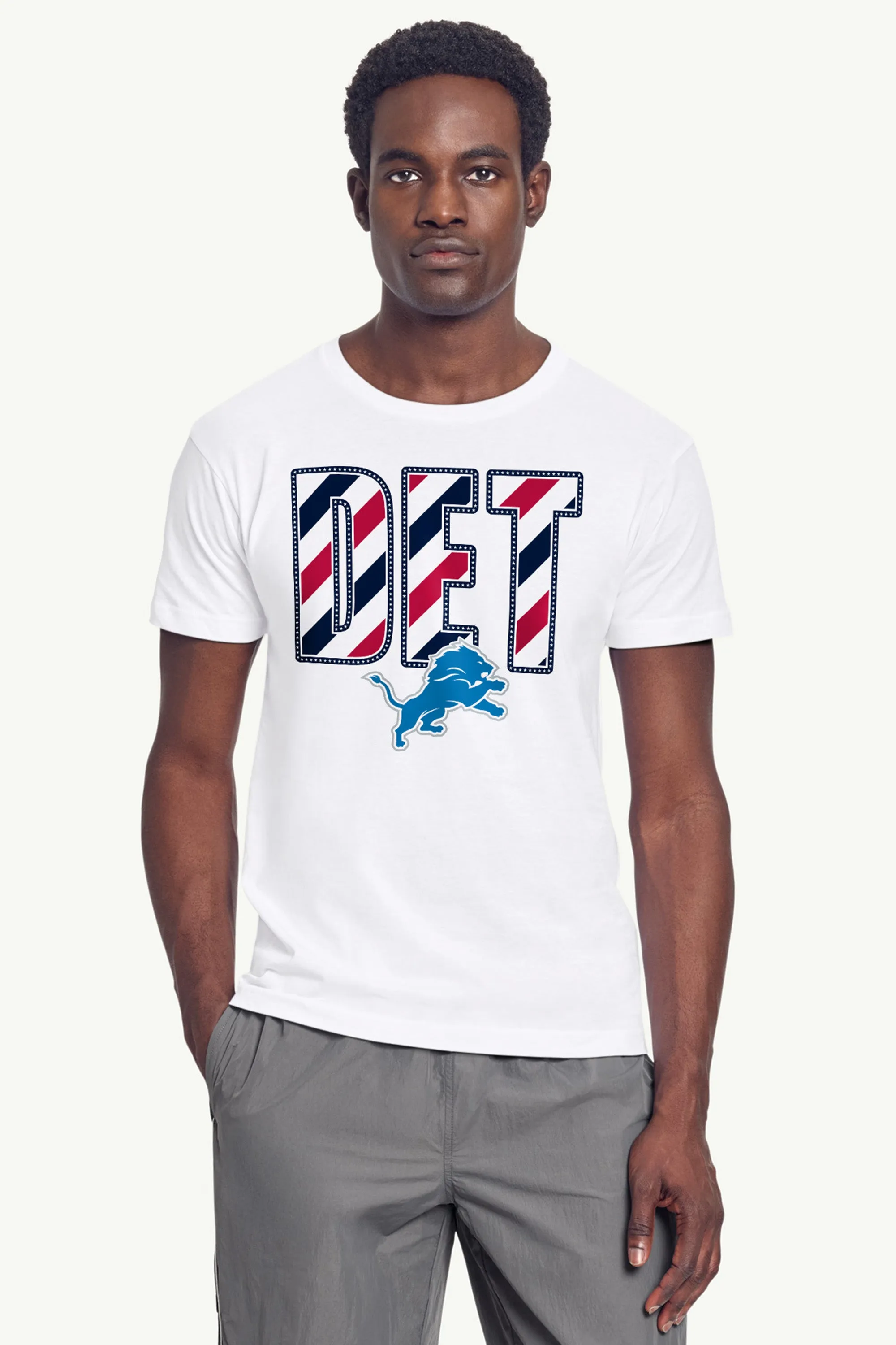 MENS DETROIT LIONS STARS AND STRIPES T SHIRT sold by Starter product image thumbnail 4