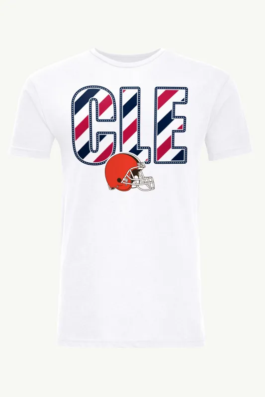 MENS CLEVELAND BROWNS STARS AND STRIPES T SHIRT made by Starter