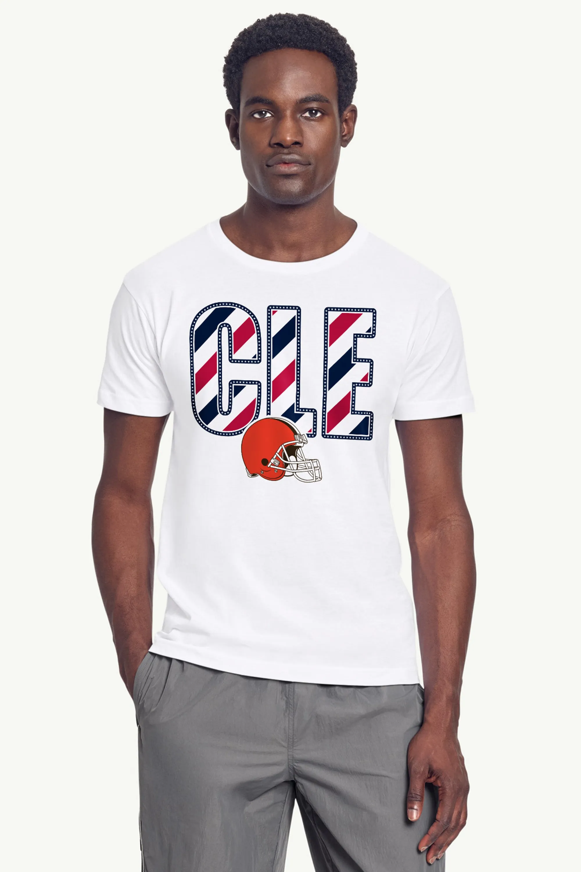 MENS CLEVELAND BROWNS STARS AND STRIPES T SHIRT sold by Starter product image thumbnail 4
