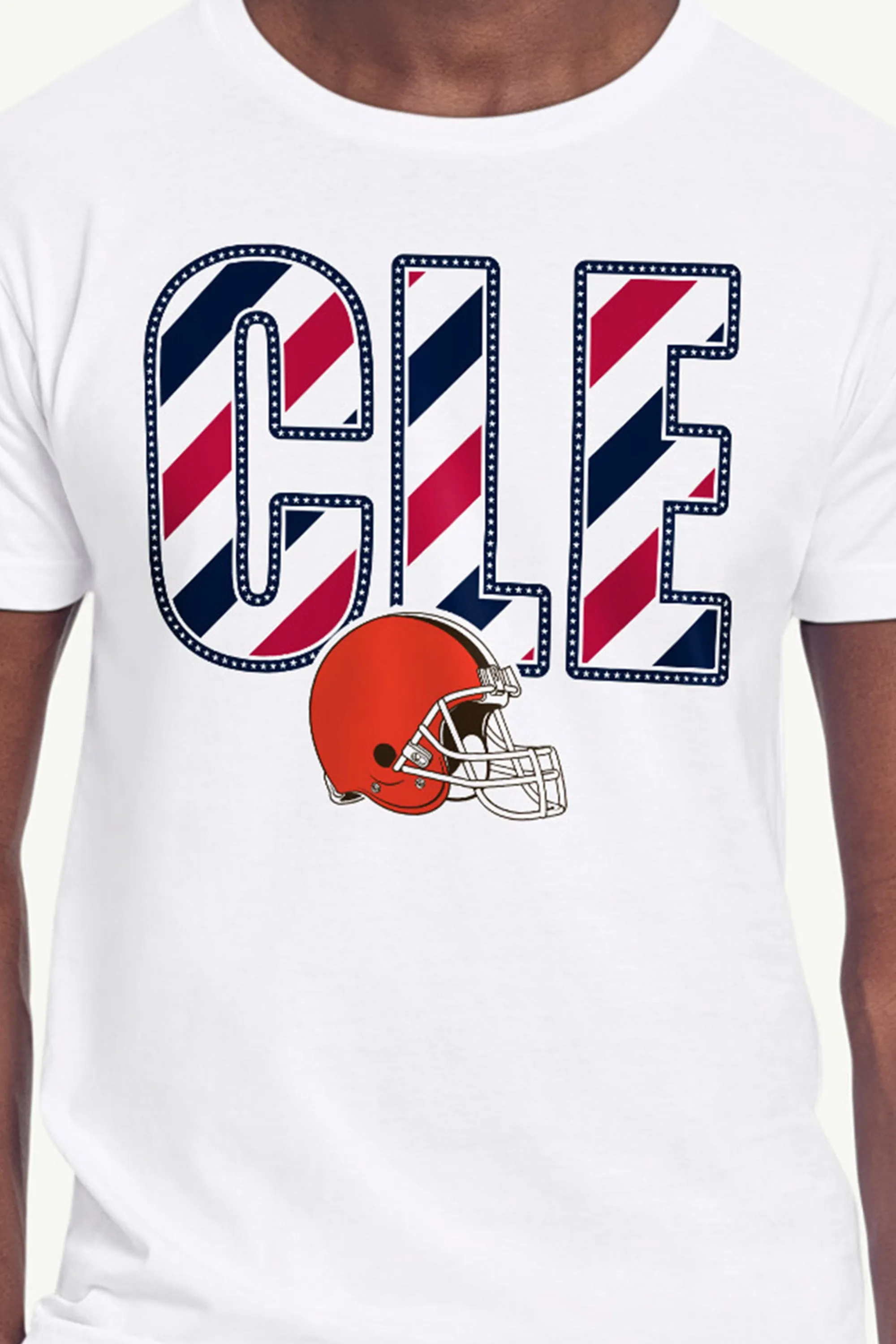 MENS CLEVELAND BROWNS STARS AND STRIPES T SHIRT sold by Starter product image thumbnail 2