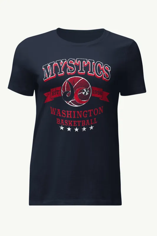 WOMENS WNBA WASHINGTON MYSTICS BLEACHERS & BANNER T SHIRT made by Starter