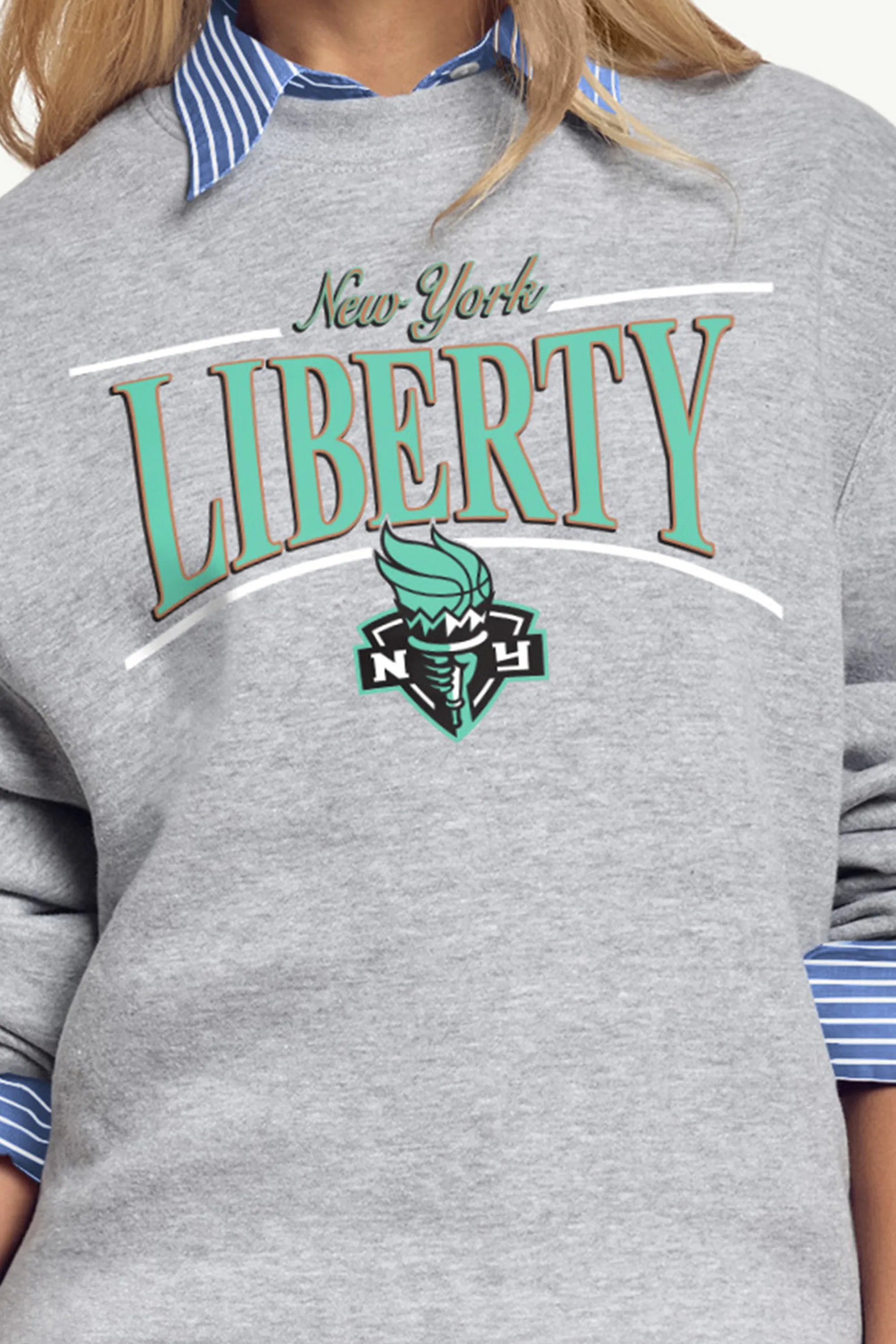WOMENS WNBA NEW YORK LIBERTY ARCH SWEATSHIRT sold by Starter product image thumbnail 2