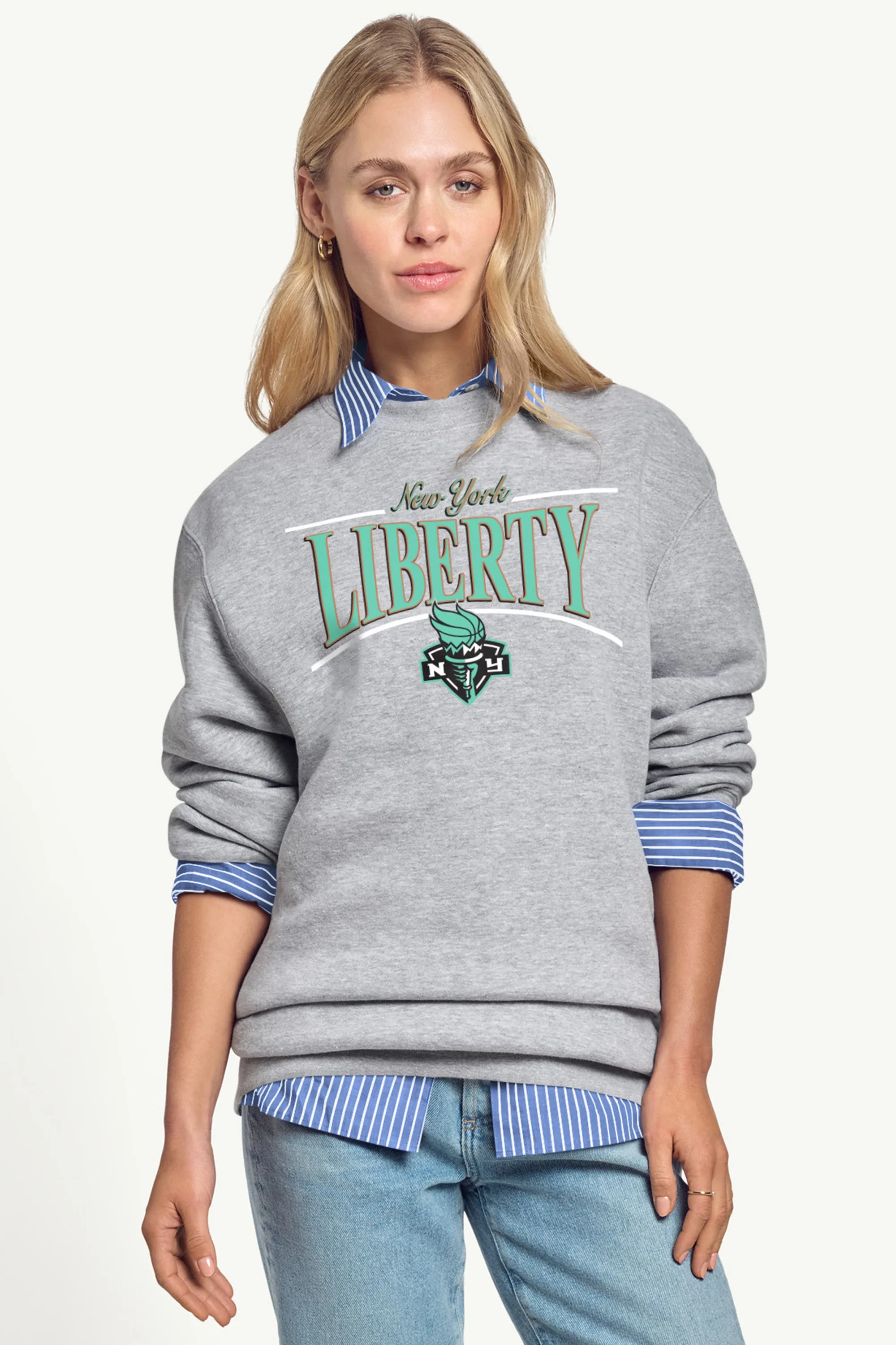 WOMENS WNBA NEW YORK LIBERTY ARCH SWEATSHIRT sold by Starter product image thumbnail 4