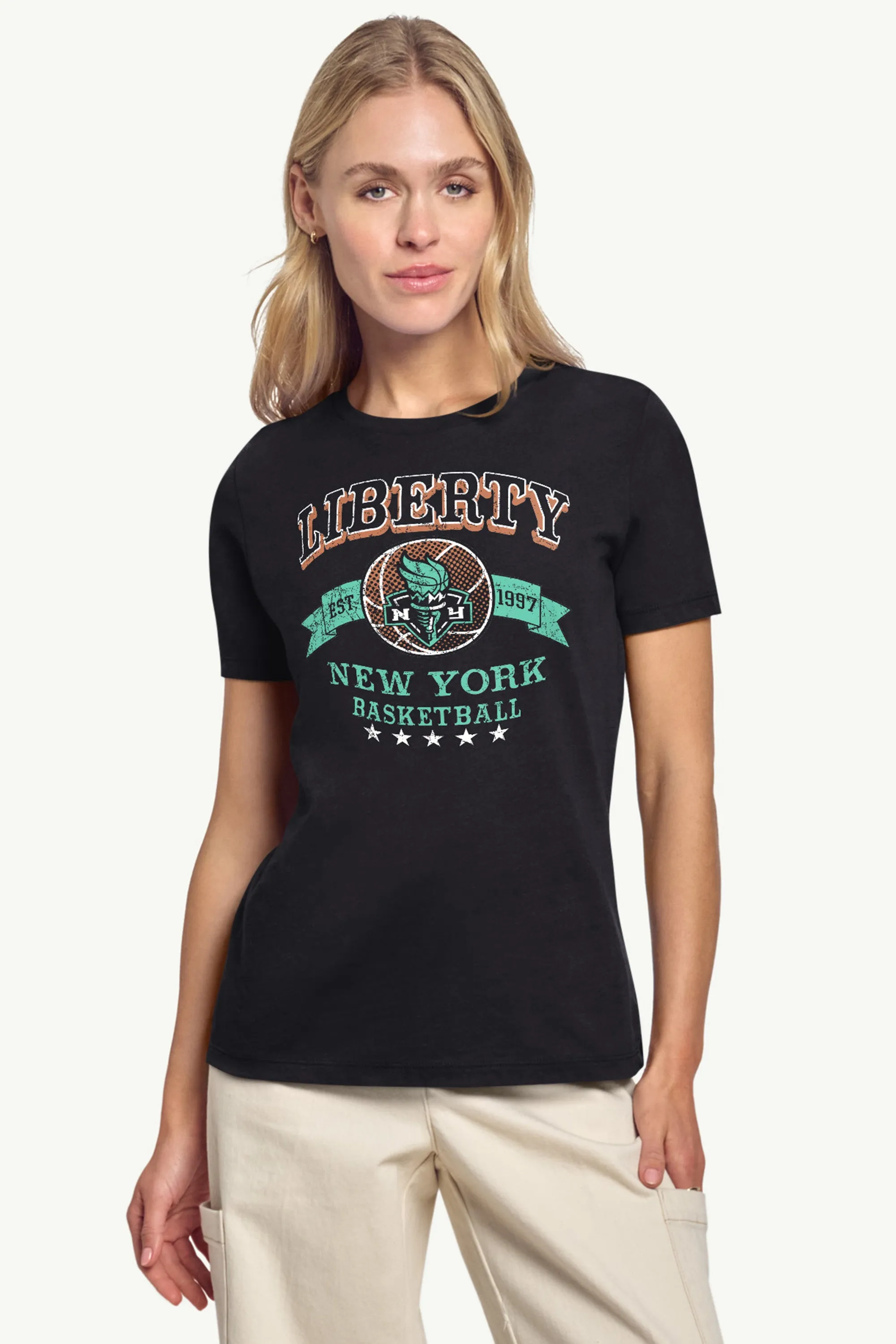 WOMENS WNBA NEW YOR LIBERTY BLEACHERS & BANNER T SHIRT sold by Starter product image thumbnail 4